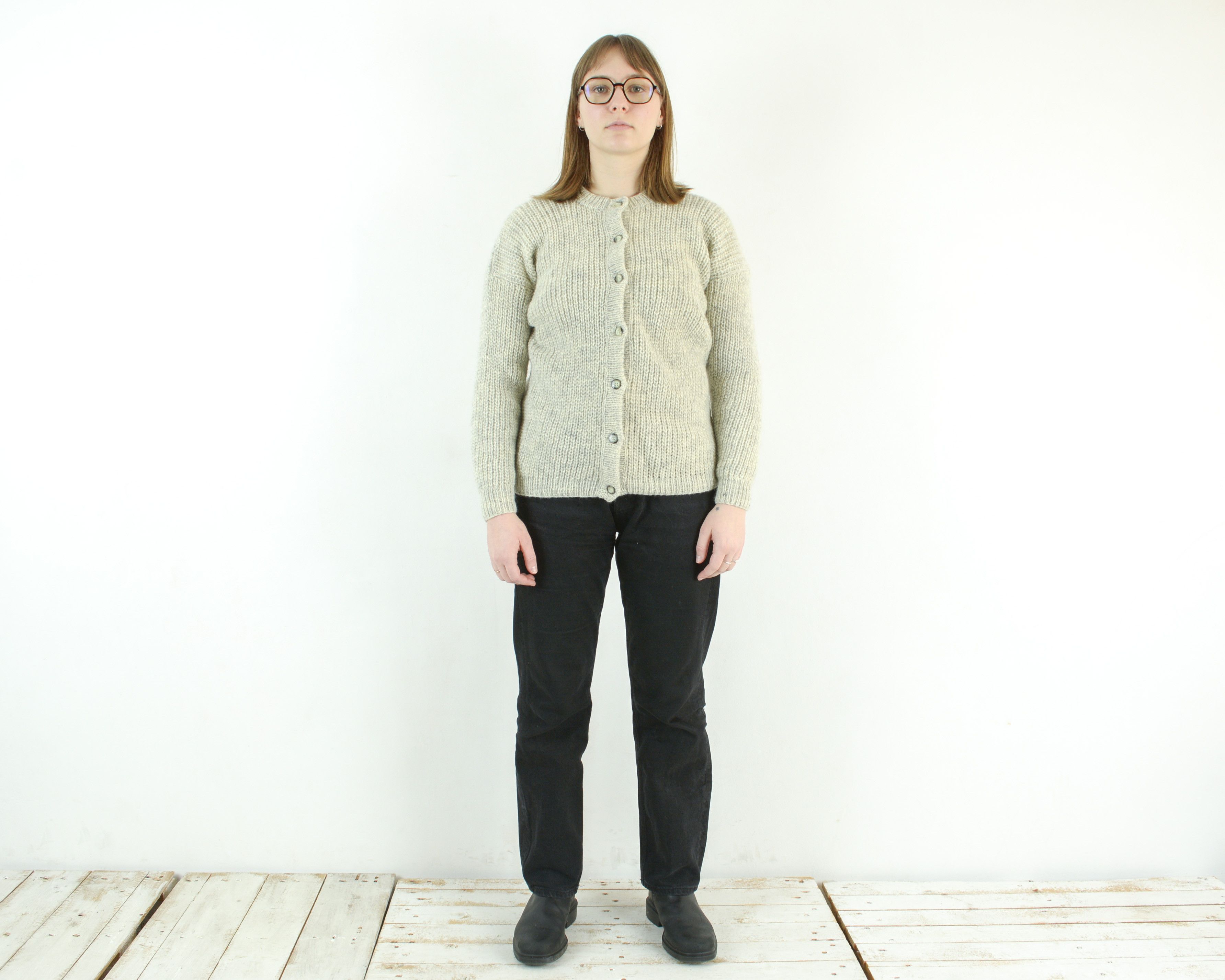 Handmade × Vintage Handmade Wool Cardigan Sweater Button Up Jacket Authentic Size L / US 10 / IT 46 - 1 Thumbnail