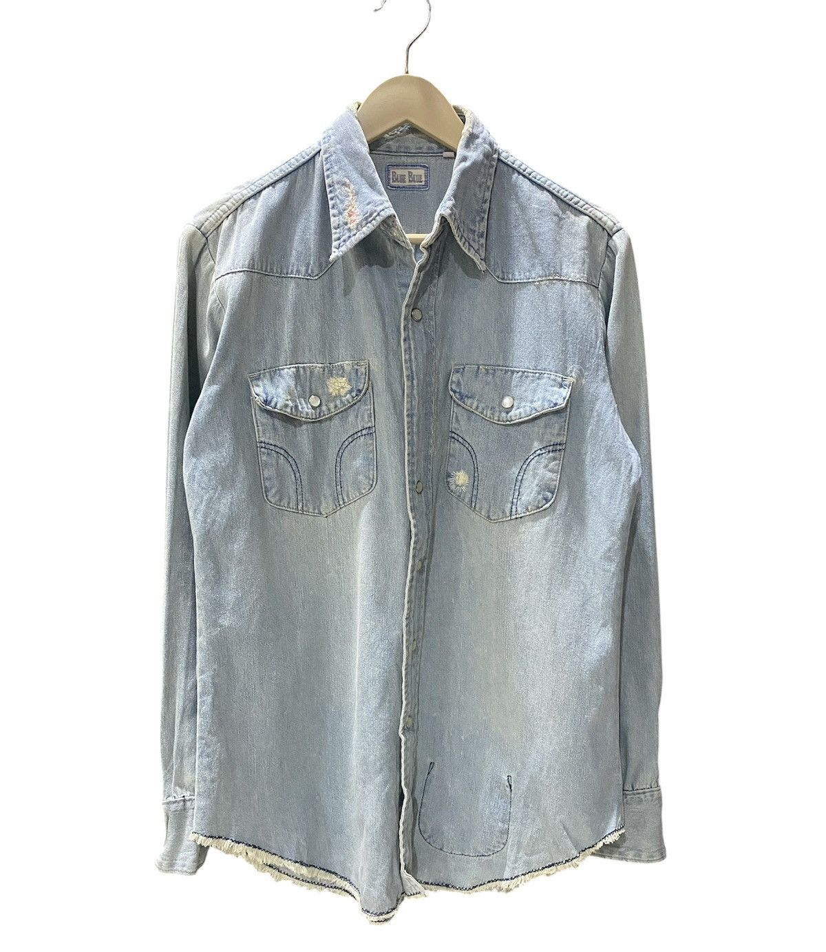 Blue Blue Japan Vintage Blue Blue Japan Western Denim Shirt Made Japan Size US M / EU 48-50 / 2 - 1 Thumbnail