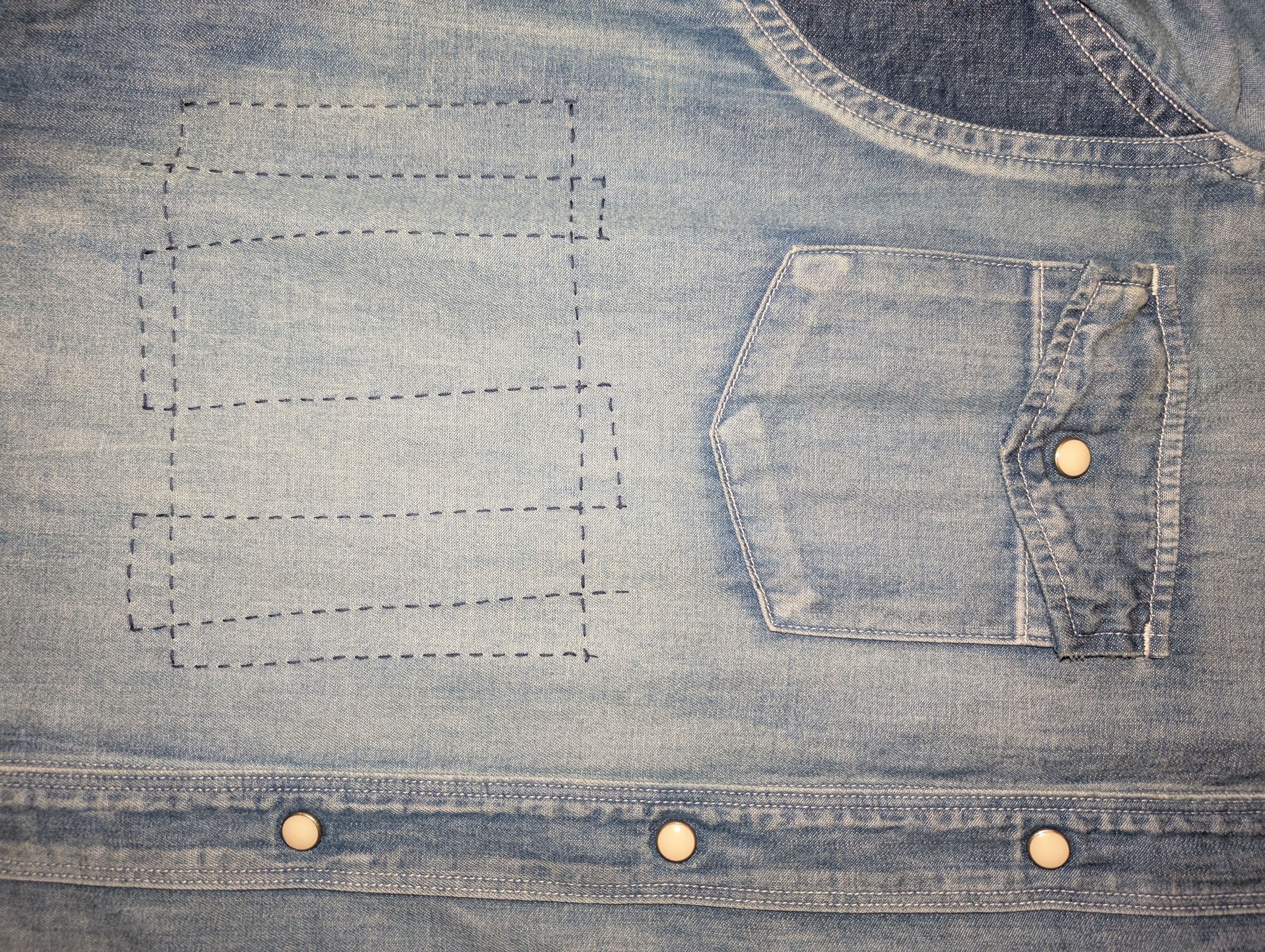 FDMTL FDMTL DENIM PATCH STYLE LONG SLEEVE T Size US L / EU 52-54 / 3 - 5 Thumbnail