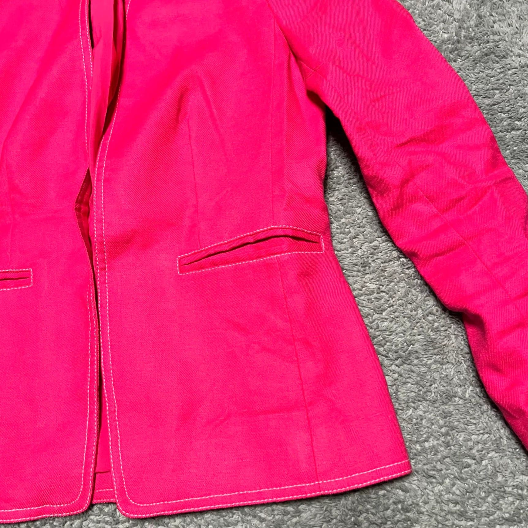 J.Crew J.Crew Blazer Womens 4 Pink Linen Blend Stretch Going Out Preppy Barbie AI253 Size S / US 4 / IT 40 - 3 Thumbnail