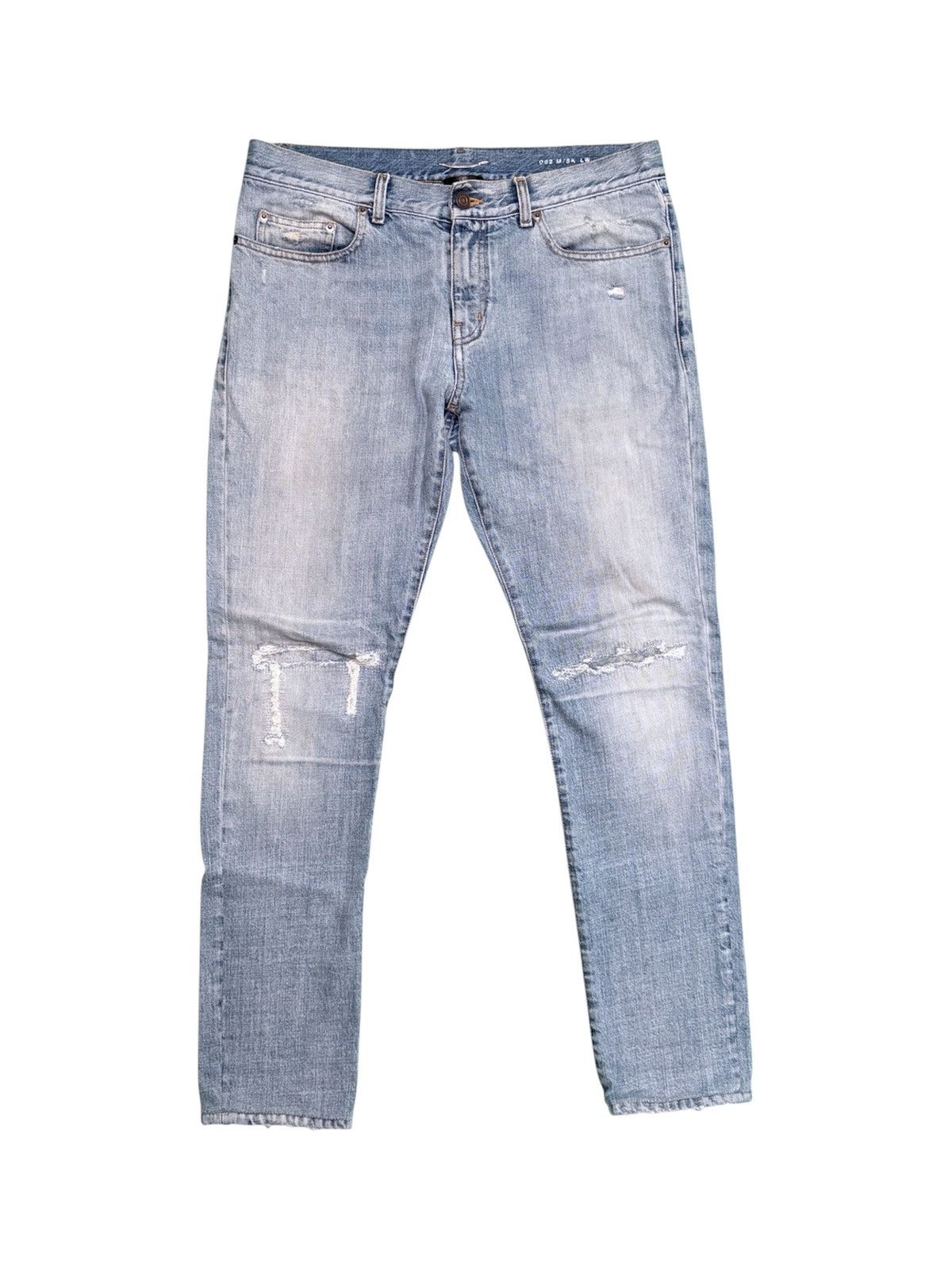 Saint Laurent Paris SS16 Surf Sound Knee Repair Denim Size US 32 / EU 48 - 1 Thumbnail