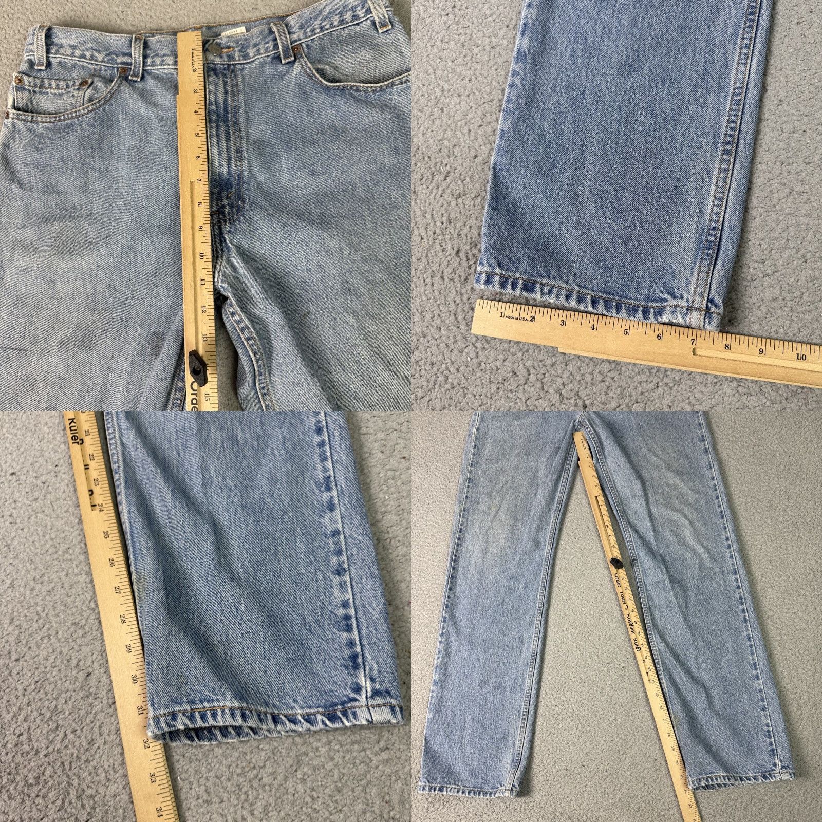 Levi's VINTAGE Levi's 505 Jeans Men Regular Light Blue 34x30 Straight 90s Grunge Denim Cotton Button Zip 5-Pocket image? Size US 34 / EU 50 - 9 Thumbnail