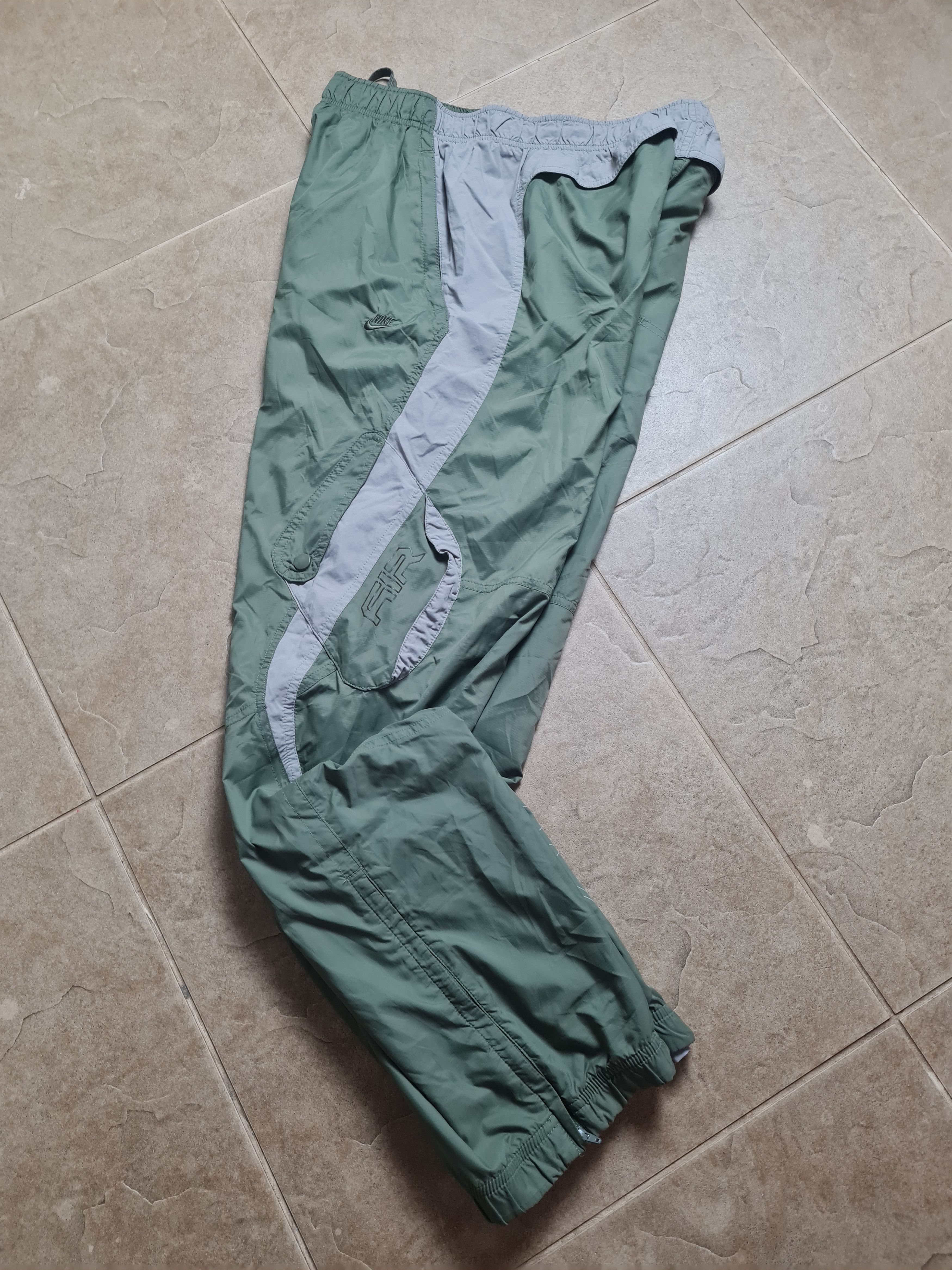 Nike Vintage drill pants khaki 00s Nike AIR Tracksuit Bottoms L Size US 32 / EU 48 - 10 Thumbnail