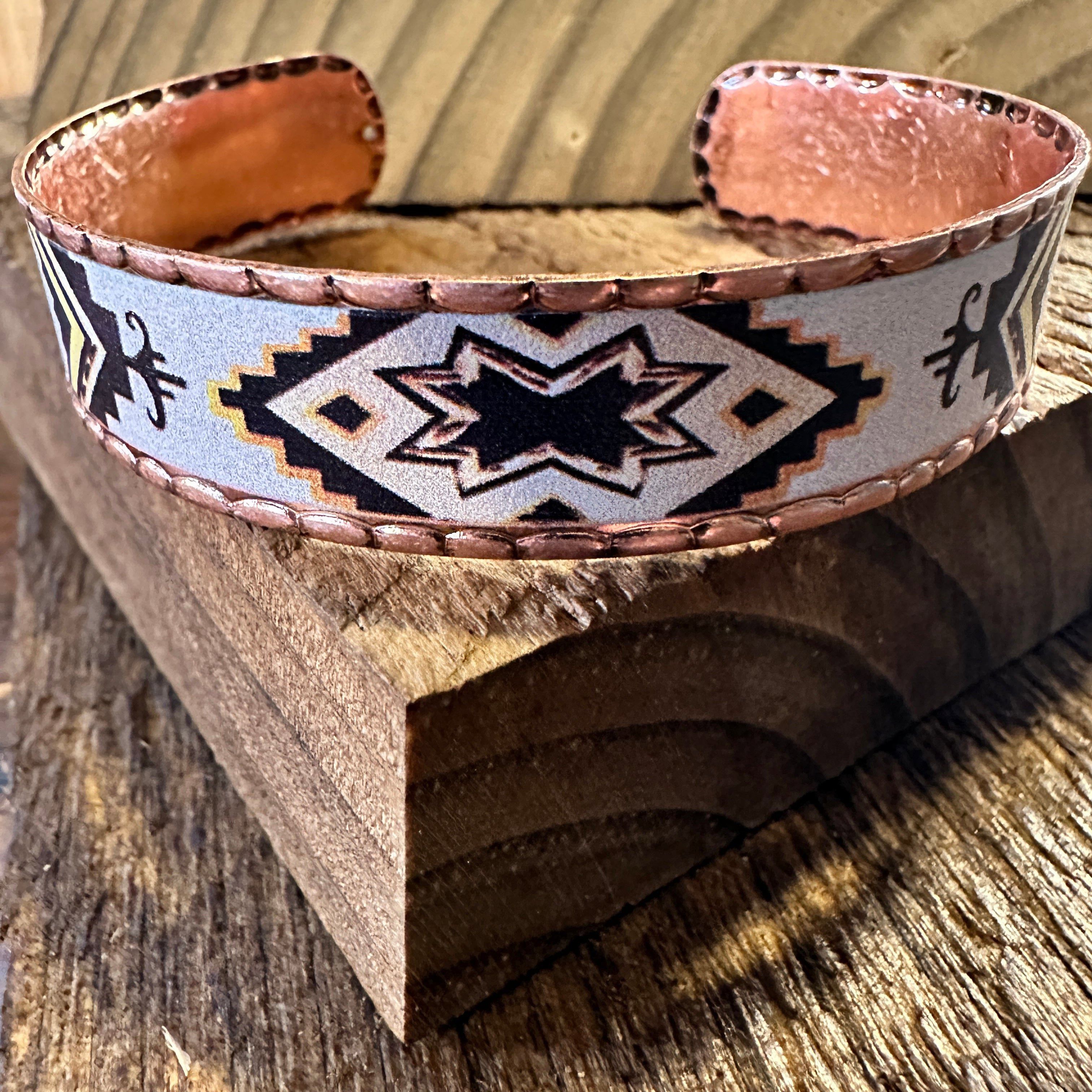 Other Handmade Boho Native American Navajo Copper Narrow Cuff Brac Size ONE SIZE - 7 Thumbnail