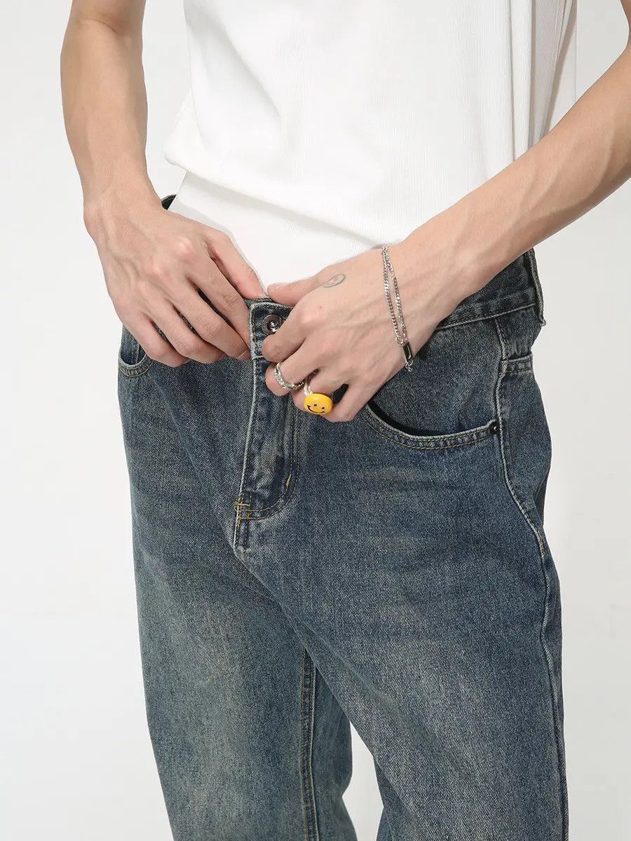 Japanese Brand Retro loose wide leg slightly flared jeans Size US 32 / EU 48 - 4 Thumbnail