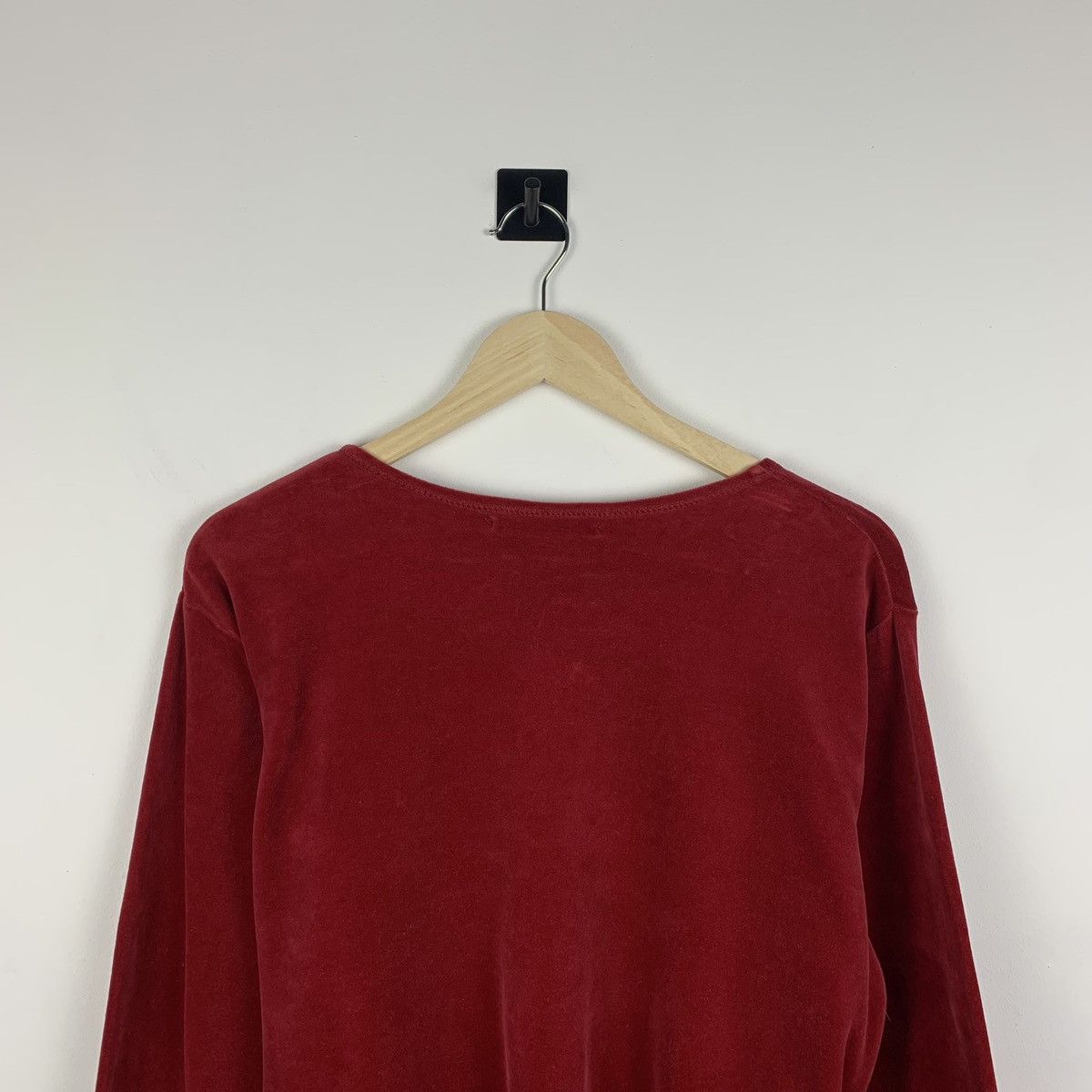 Gudrun Sjoden Velour Cardigan Size M Red Avant Garde
