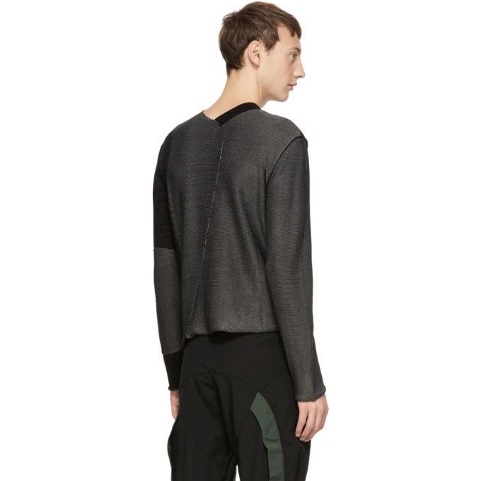 Kiko Kostadinov Kiko Kostadinov Black and Grey Four-Way Knit Sweater Size US M / EU 48-50 / 2 - 7 Thumbnail