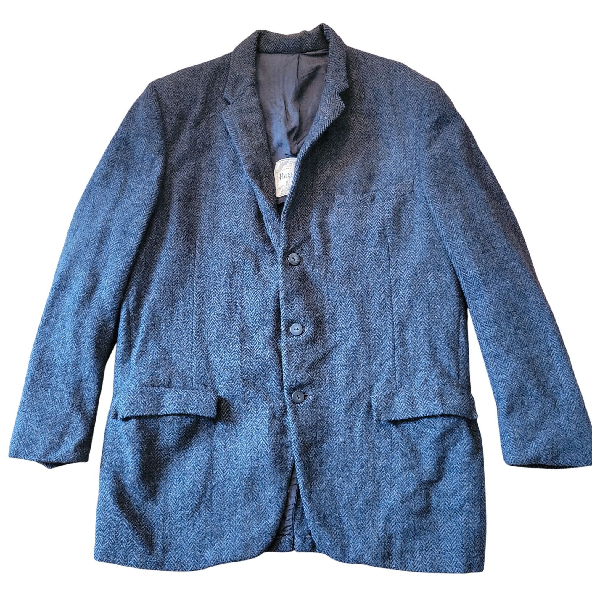 Harris Tweed Harris Tweed Handwoven Wool Blazer Jacket Sears Herringbone Size 44R - 1 Thumbnail