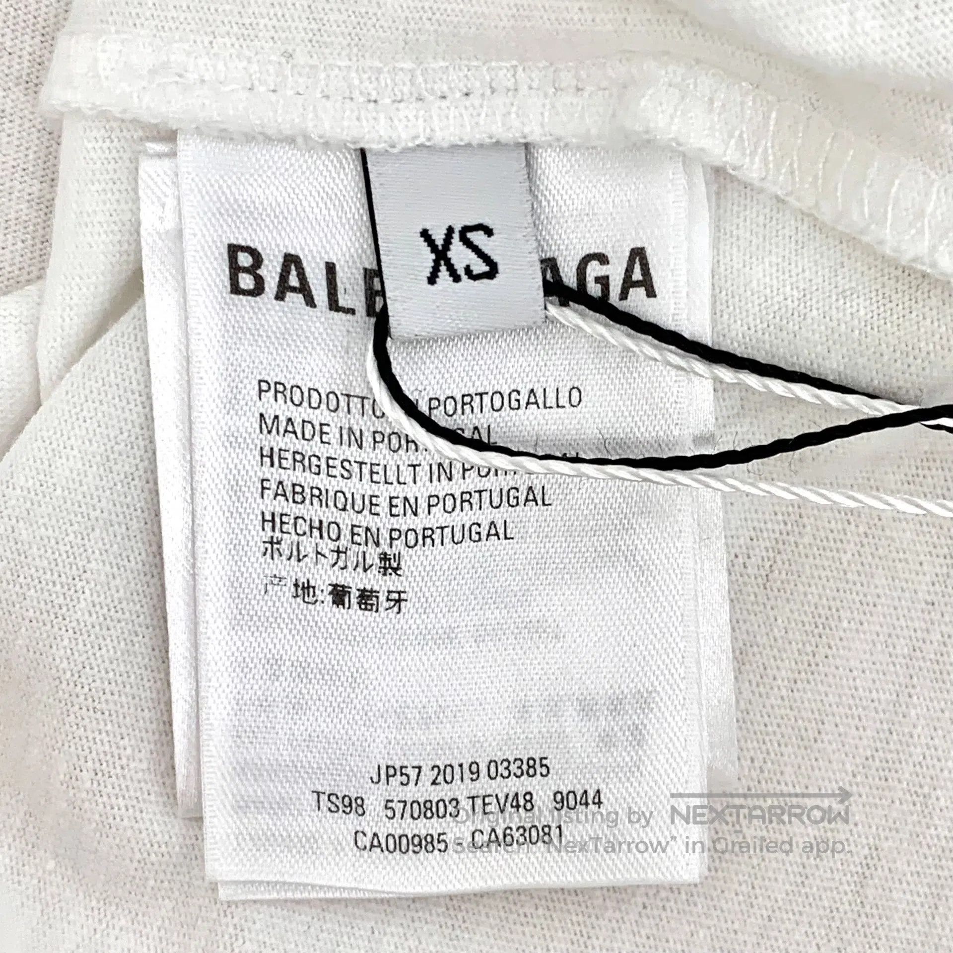 Balenciaga Balenciaga White logo letter print cotton round neck short Size US XS / EU 42 / 0 - 7 Thumbnail