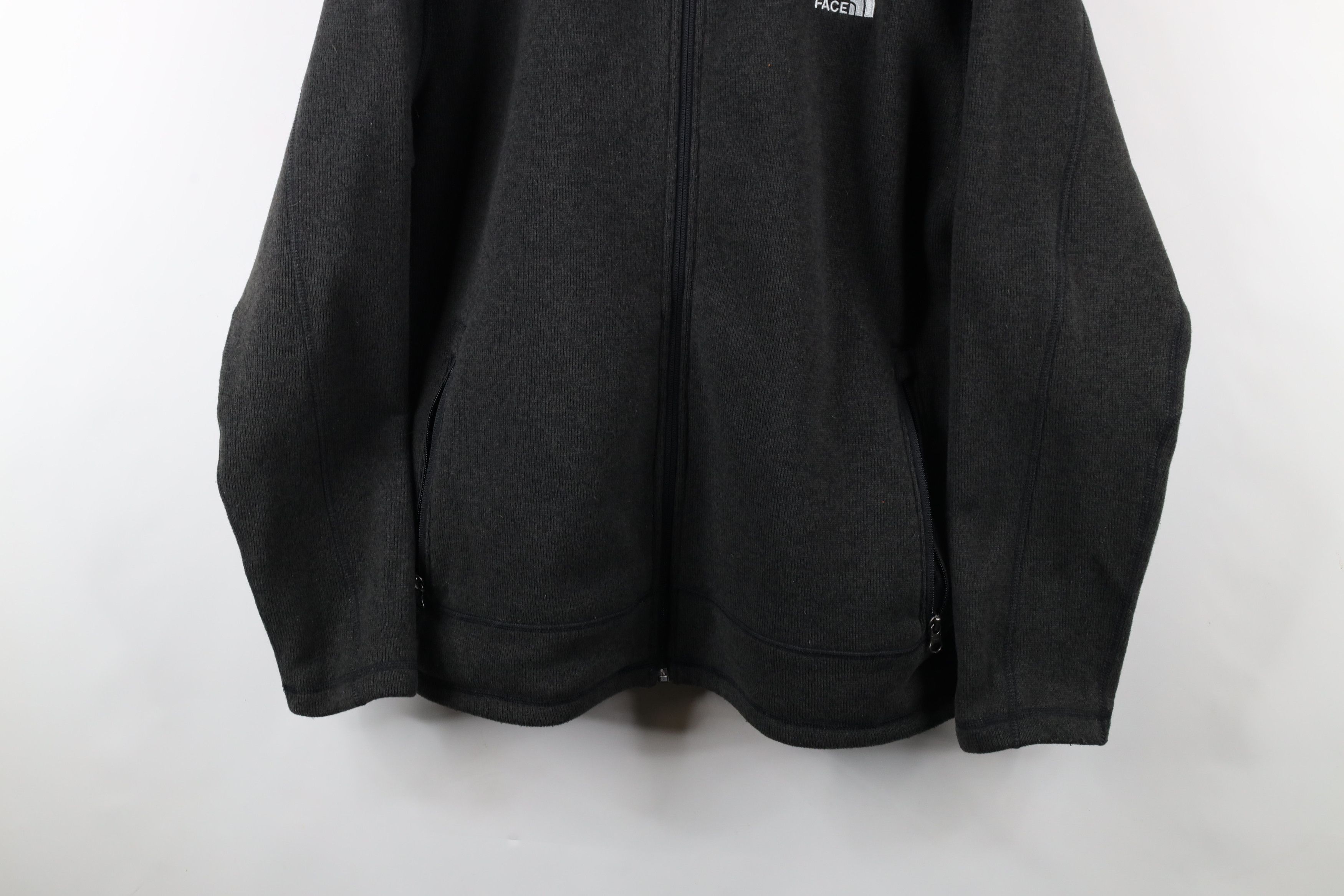 The North Face × Vintage Vintage The North Face Full Zip Fleece Sweater Jacket Gray Size US XL / EU 56 / 4 - 3 Thumbnail