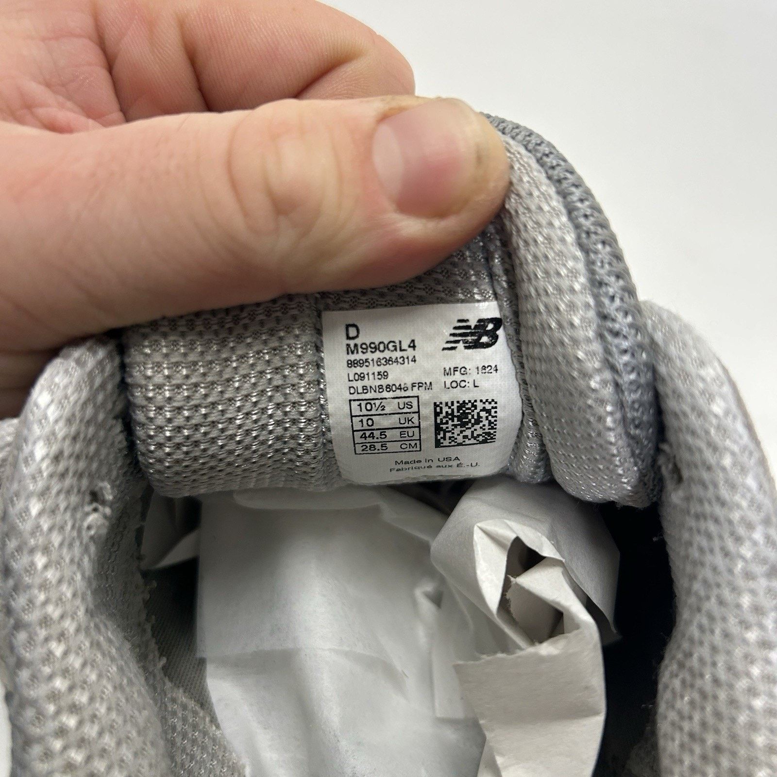 New Balance New Balance 990v4 Made in USA “Castlerock Grey” U990GL4 Size US 10.5 / EU 43-44 - 8 Thumbnail