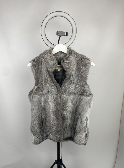 Michael Kors Vintage 90s Avant garde Vest Mohair fur Real Rabbit | Grailed