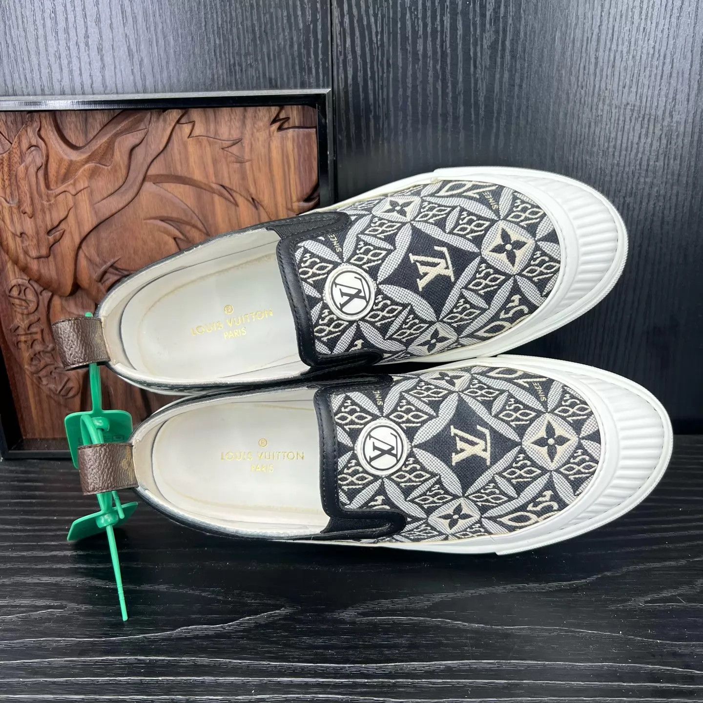 Louis Vuitton LV Playtime Slip-On Black/White 38 Mint With Box Size US 7.5 / IT 37.5 - 8 Thumbnail