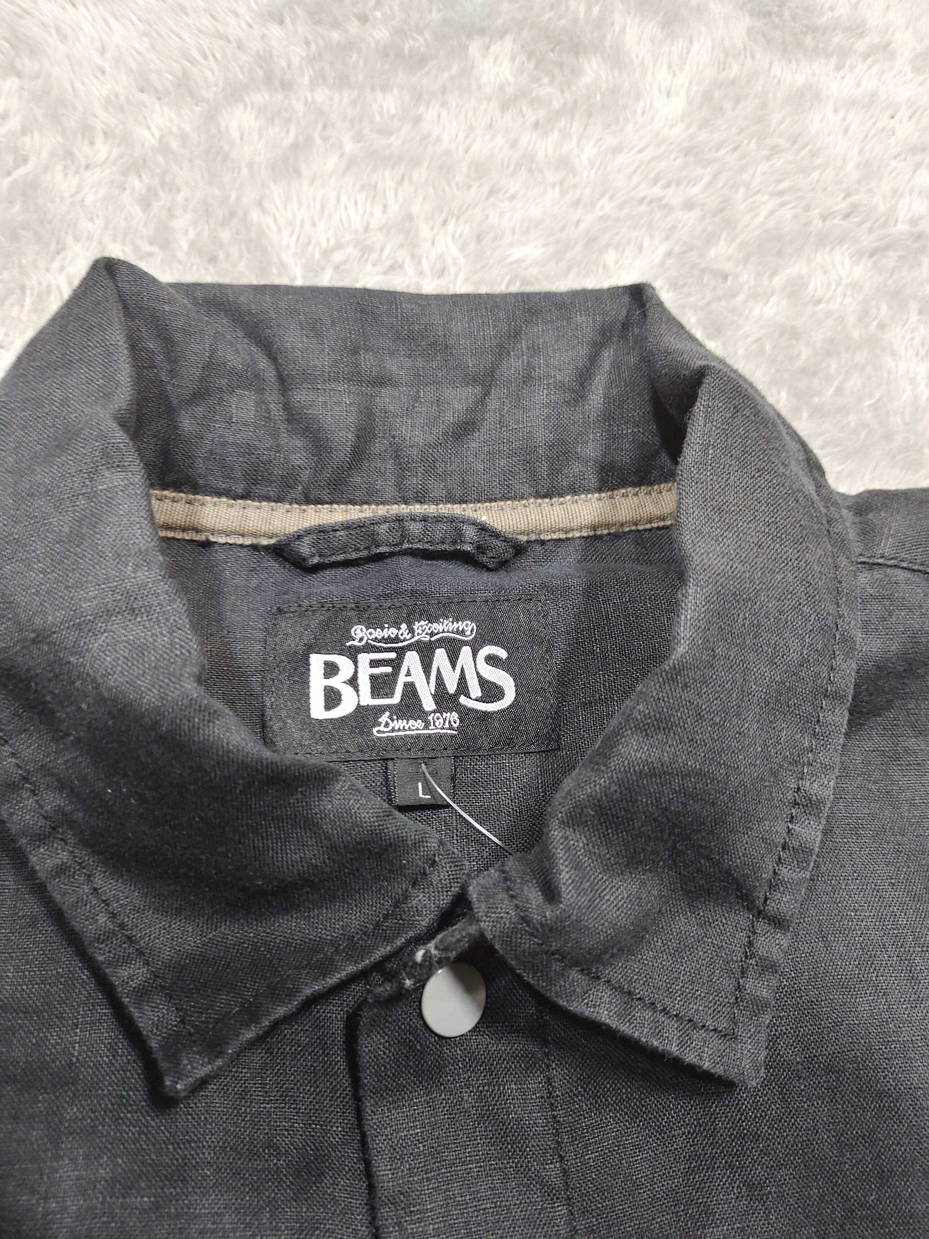 Beams Japan MINIMALIST BEAMS SNAP BUTTON UP LONG SLEEVE Size US L / EU 52-54 / 3 - 4 Thumbnail