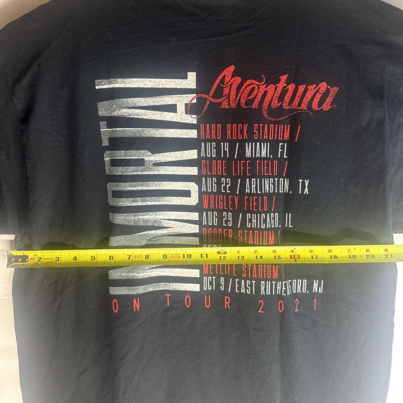 Gildan Aventura Romeo Santos Inmortal Band Bachata Cotton XL Size US XL / EU 56 / 4 - 5 Thumbnail