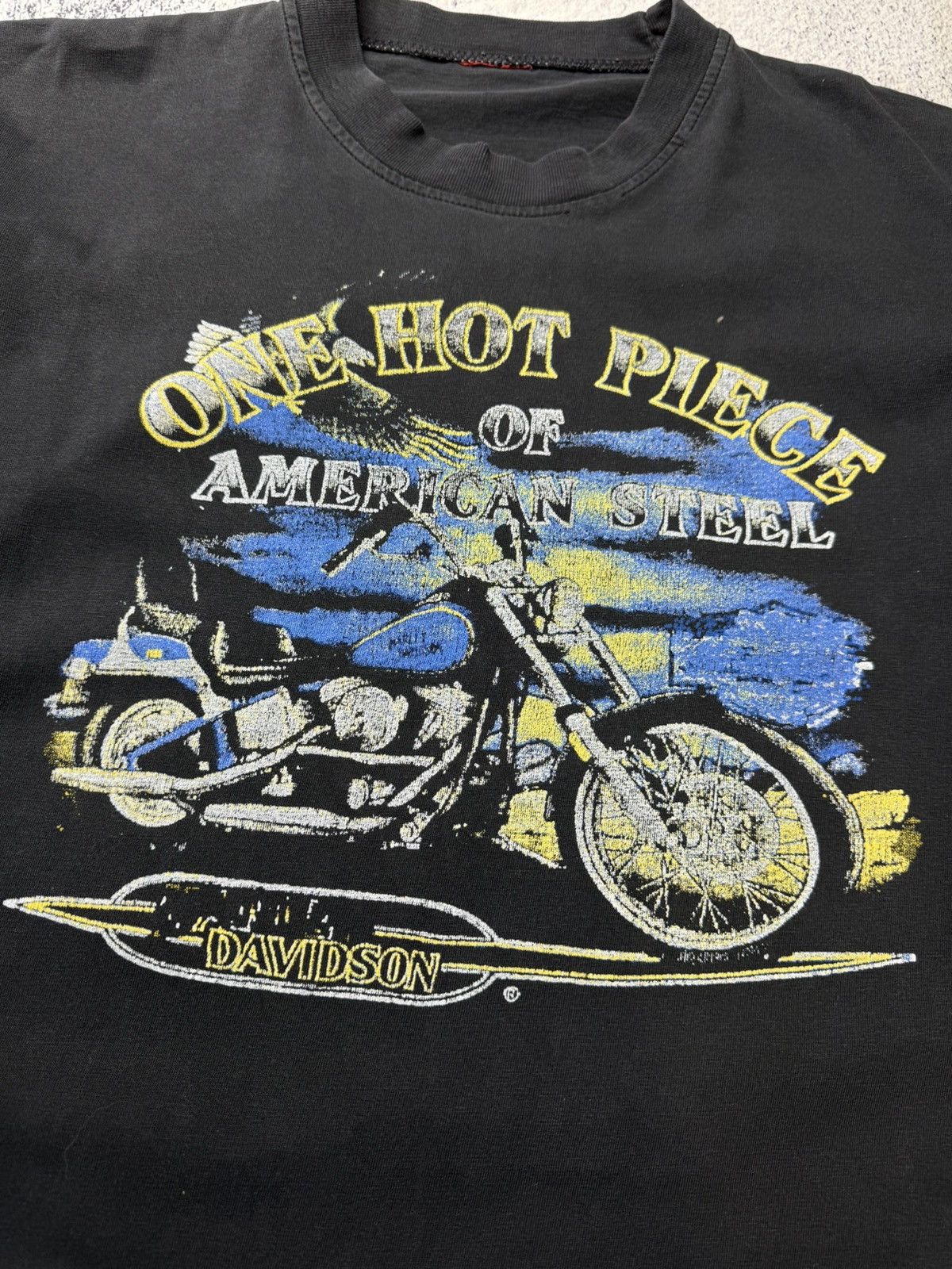Harley Davidson Vintage Harley Davidson T Shirt One Hot Piece 80s signal Size US M / EU 48-50 / 2 - 7 Thumbnail