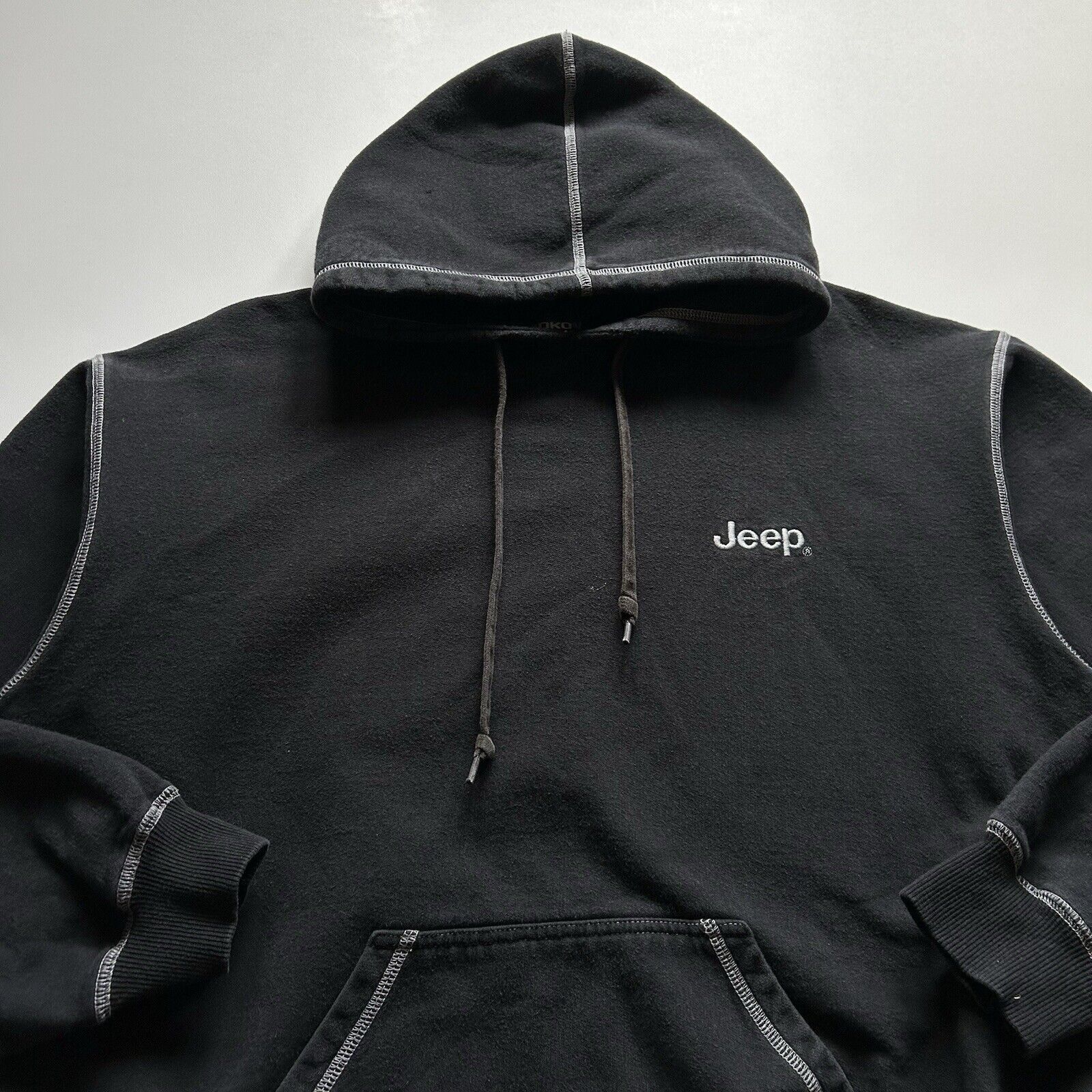 Jeep × Vintage Vintage Jeep Embroidered Contrast Stitch Hoodie Large Black Size US L / EU 52-54 / 3 - 2 Thumbnail