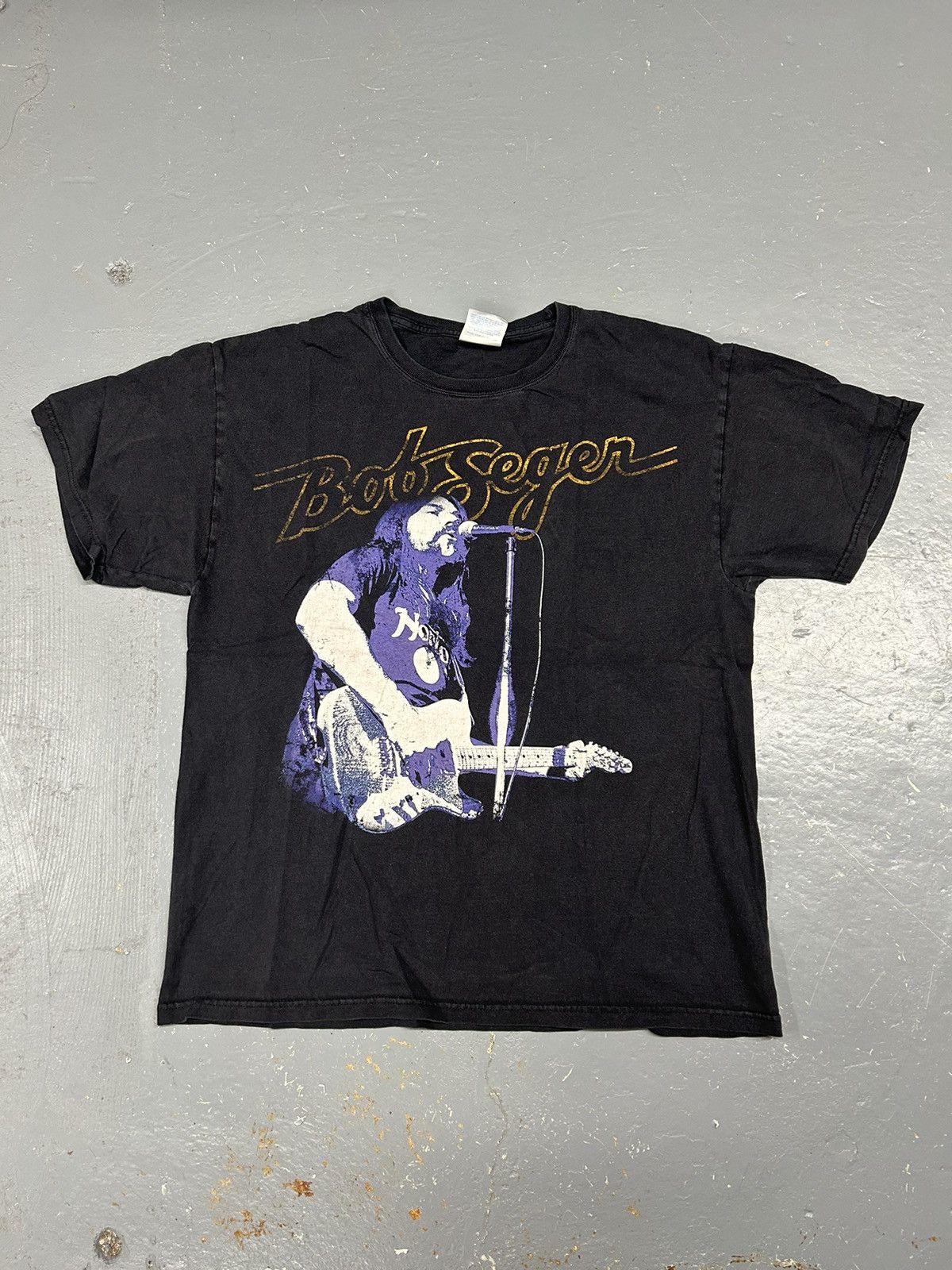 Crazy Vintage 90s Essential Black Bob Seeger Black Tee Shirt