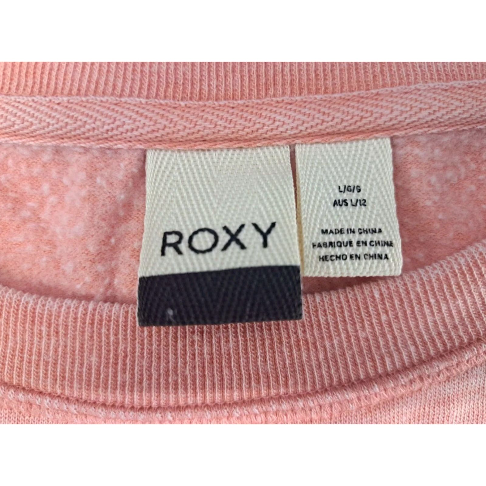 Vintage ROXY Sweatshirt Long Sleeve Pullover Orange Size L Women Beach Waves Mountains Logo Fleece Knit Graphic Print Size L / US 10 / IT 46 - 3 Thumbnail