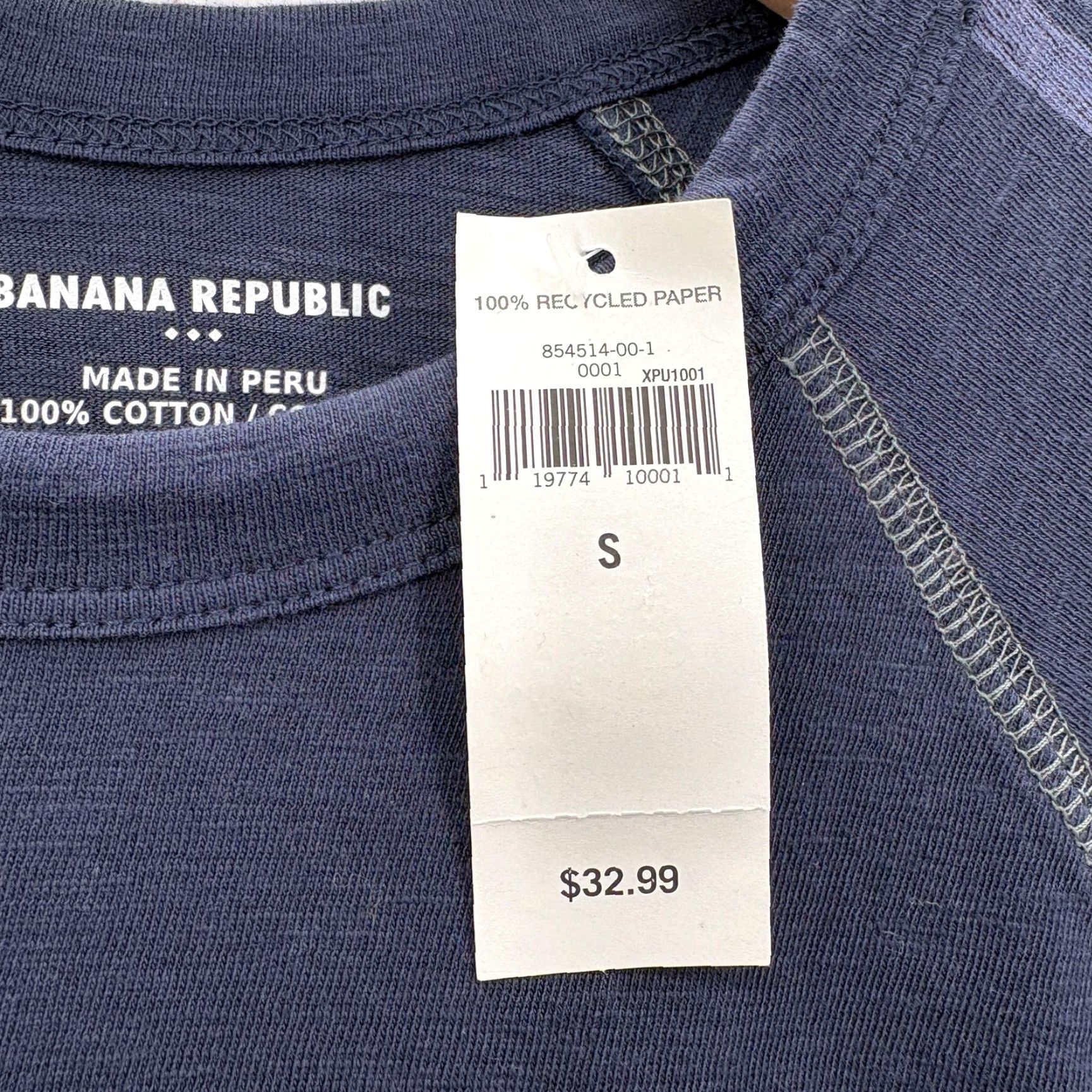 Banana Republic Banana Republic Shirt Mens Small Blue Long Sleeve Logo Stripe Crewneck Preppy Size US S / EU 44-46 / 1 - 4 Thumbnail