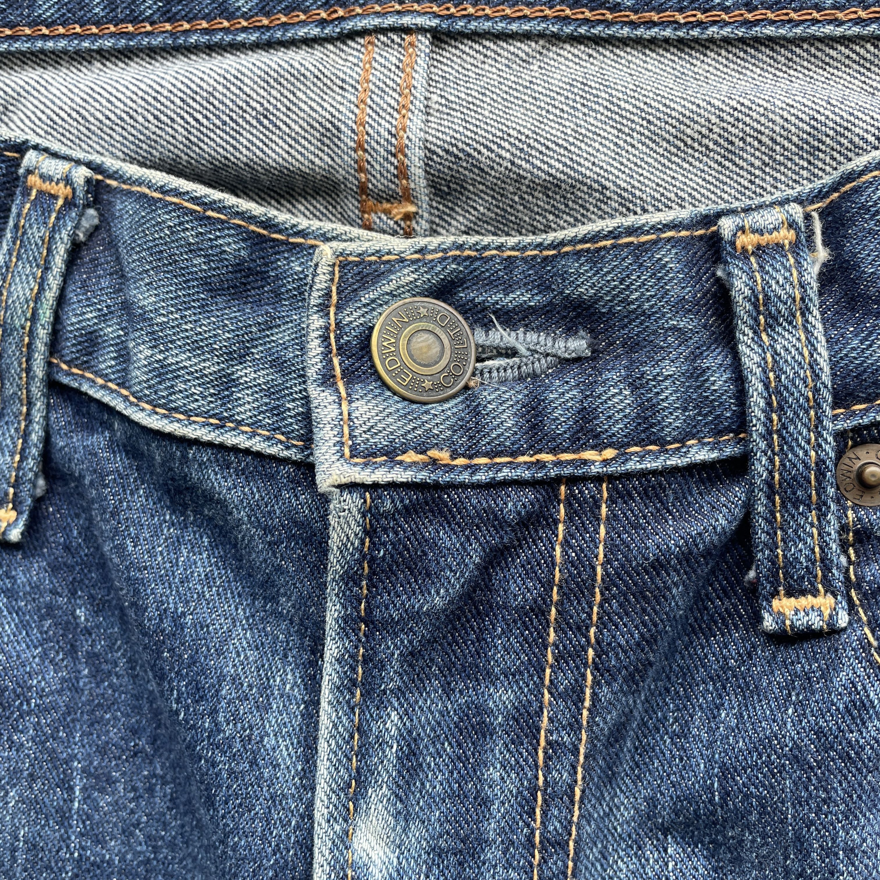 Edwin VINTAGE EDWIN DENIM MADE IN JAPAN FADED JEANS PANTS W30x30.5 Size US 30 / EU 46 - 6 Thumbnail