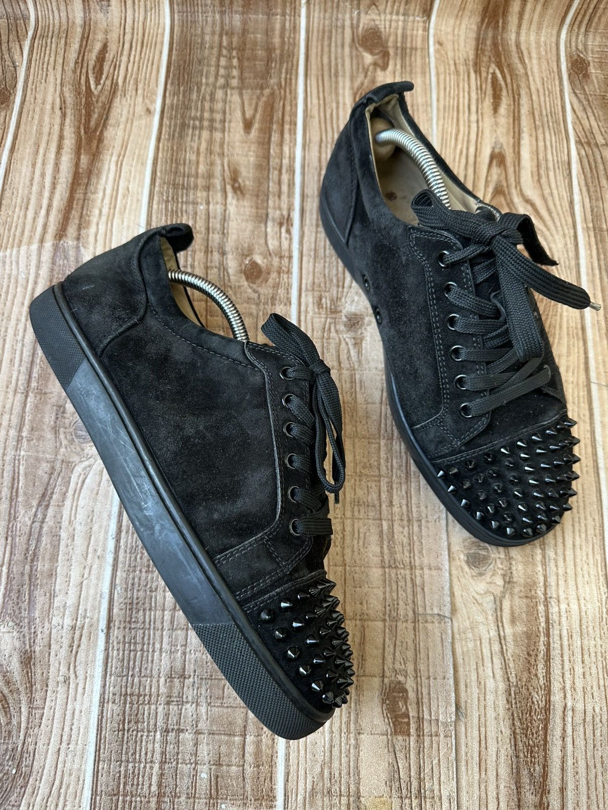 Christian Louboutin Louis Junior Spike Suede Low Trainers