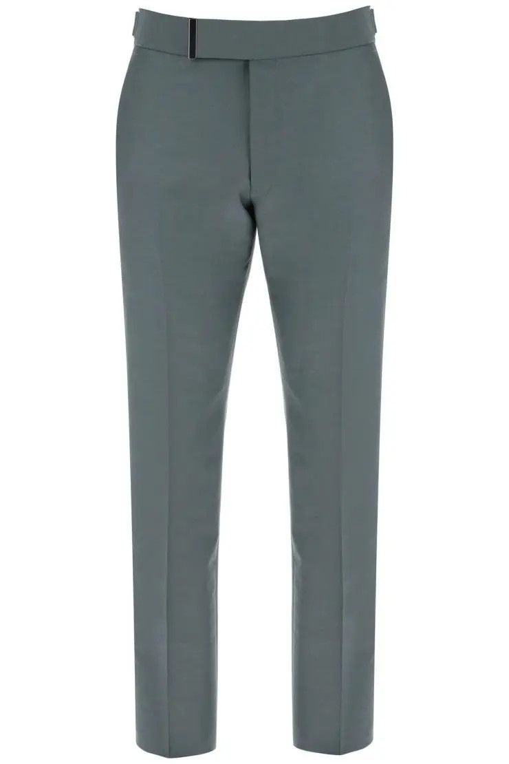 image of Tom Ford O1S22I1N0324 Atticus Tailored Trousers In Green, Men's