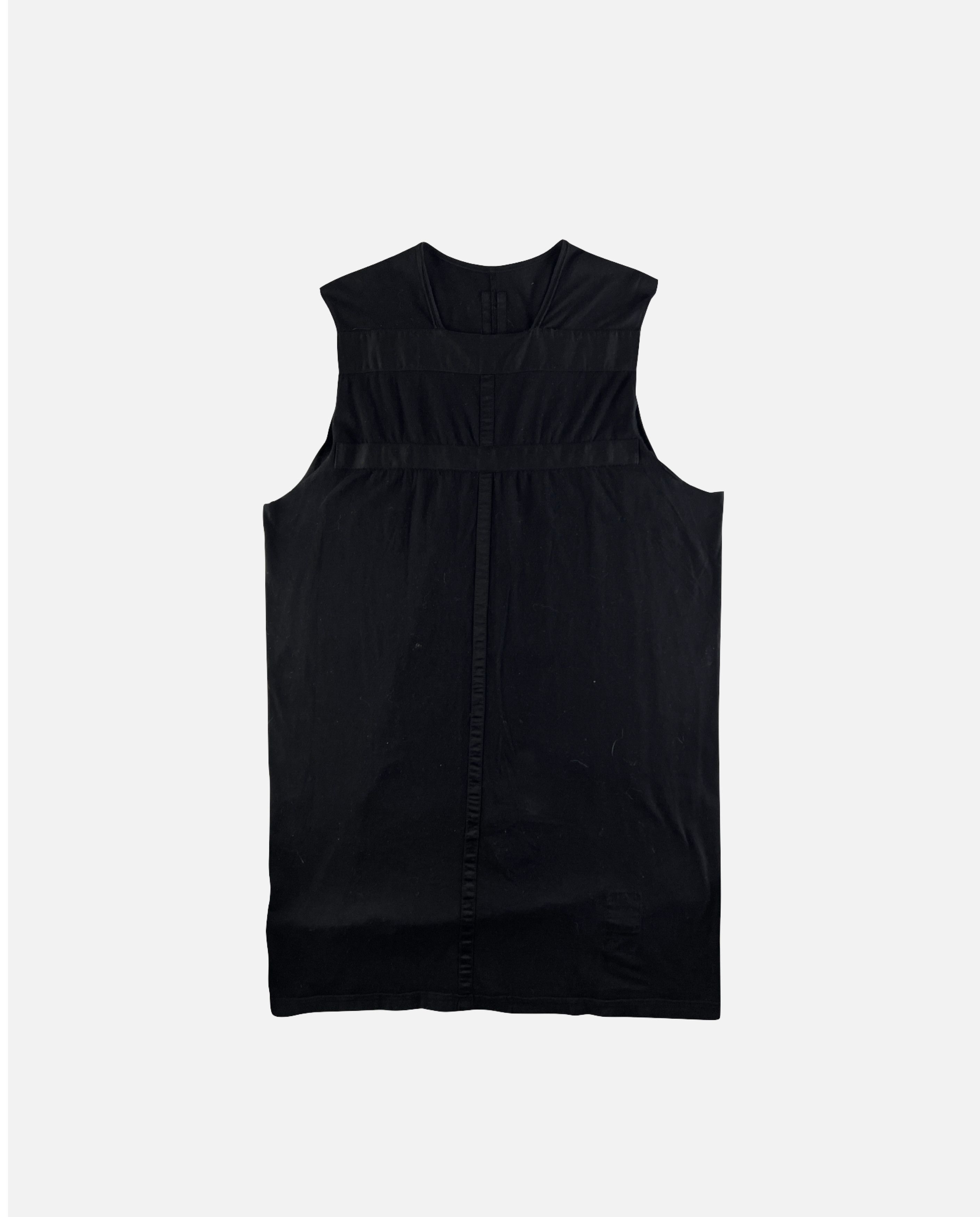 Rick Owens FW24 PORTERVILLE SPLINTERED TARP T IN BLACK RAININO