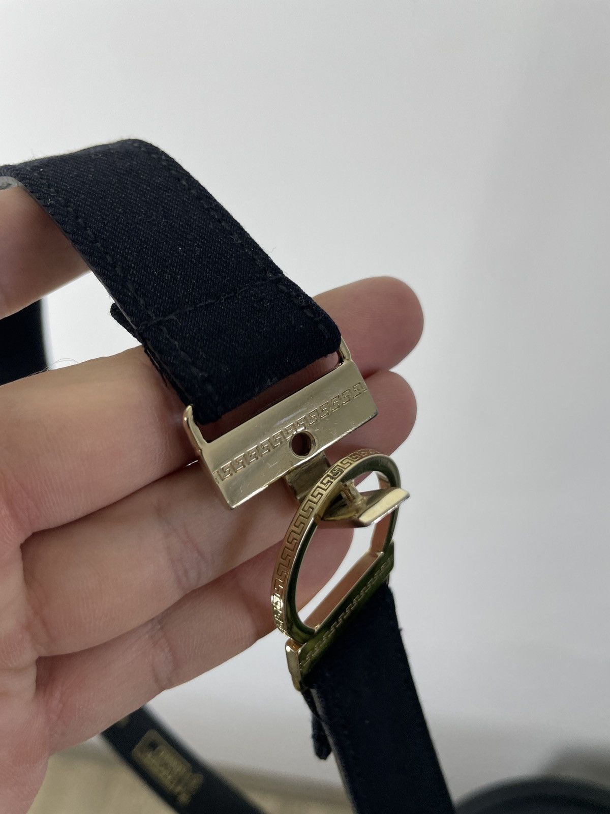 Versace Vintage Gianni Versace Leather and cotton belt Size ONE SIZE - 6 Thumbnail