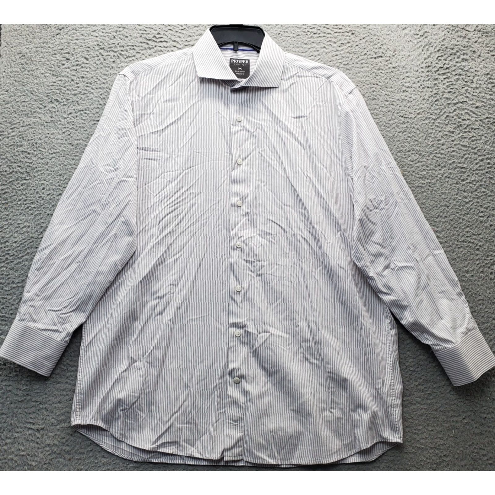 Propper PROPER Dress Shirt Men 17.5 Multi Easy Care Contemporary-Fit Button-Up Shirt Size 48R - 2 Thumbnail