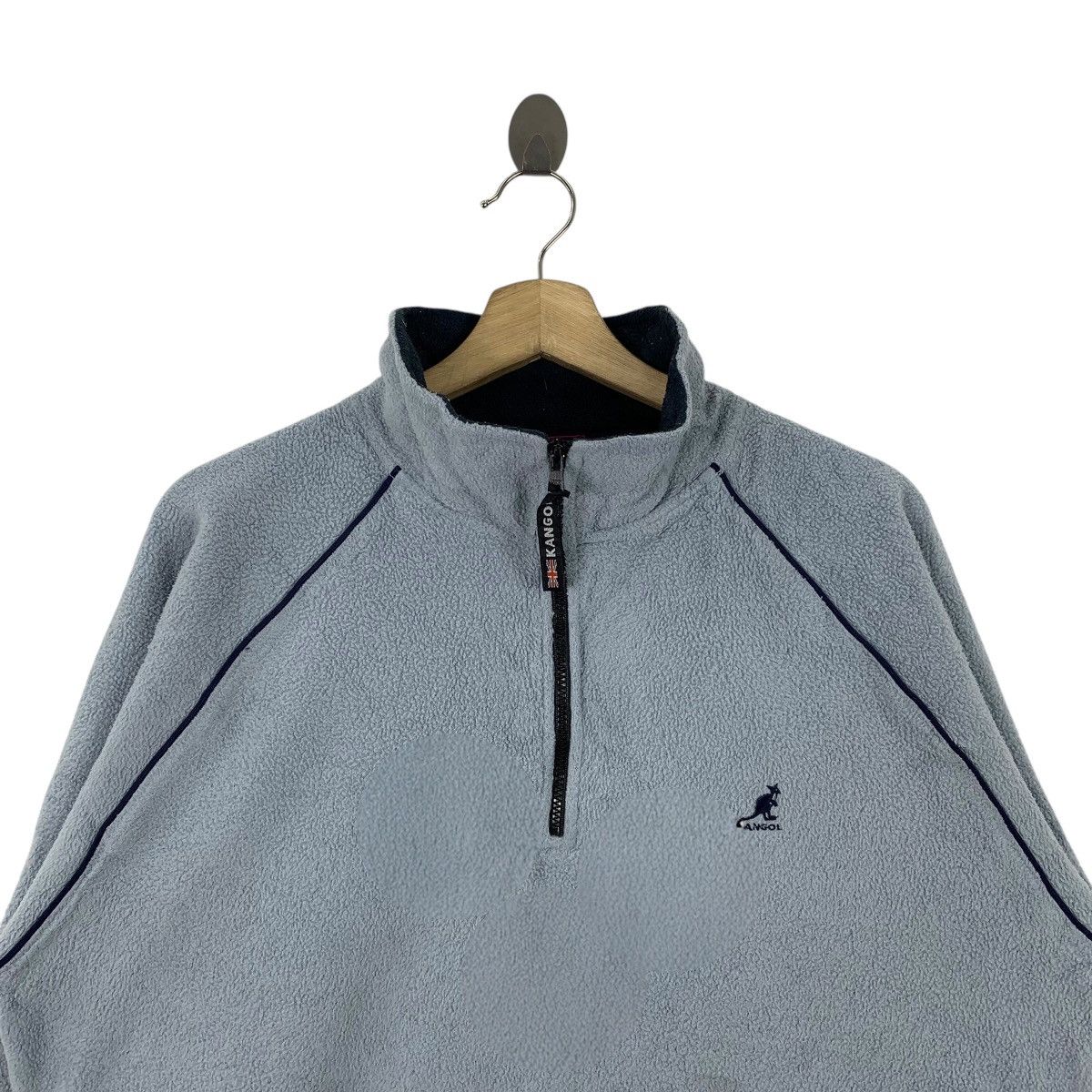 Kangol KANGOL United Kingdom Casualwear Half Zipper Sweatshirt Size US L / EU 52-54 / 3 - 3 Thumbnail