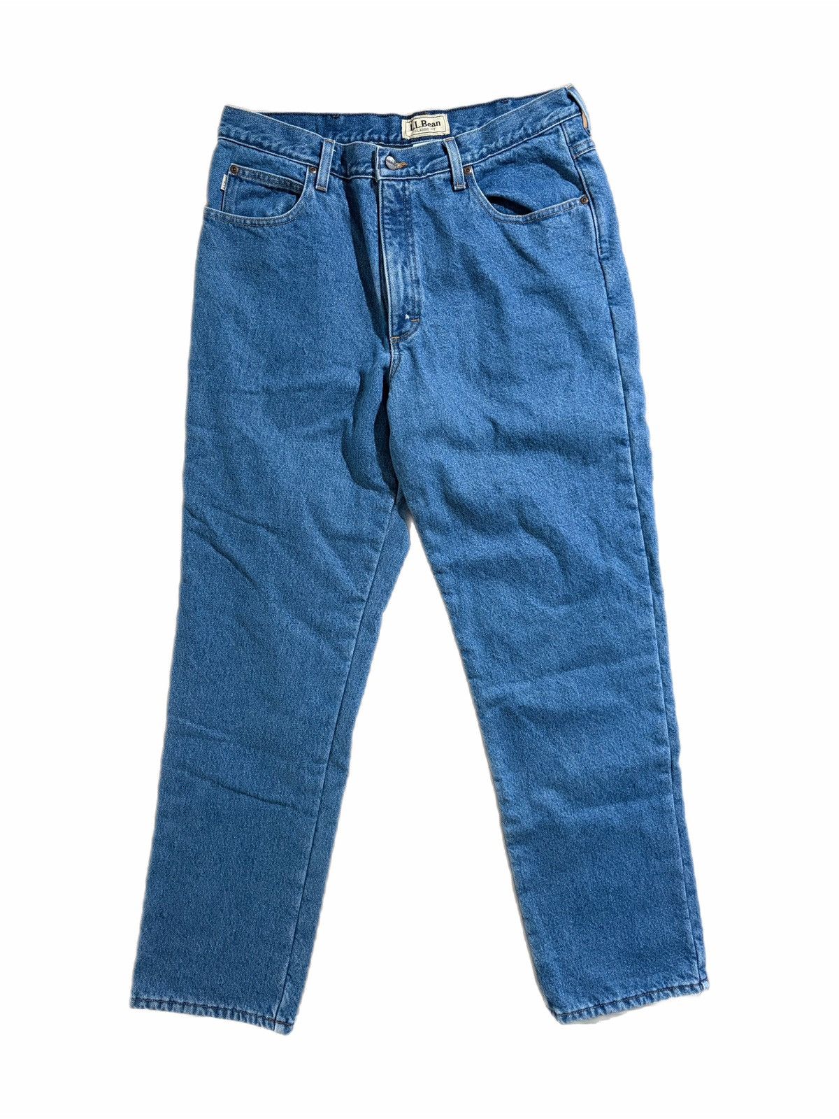 L.L. Bean L.L. Bean Classic Fit Jeans Mens 36x32 Lined Insulated Denim Size US 36 / EU 52 - 2 Thumbnail