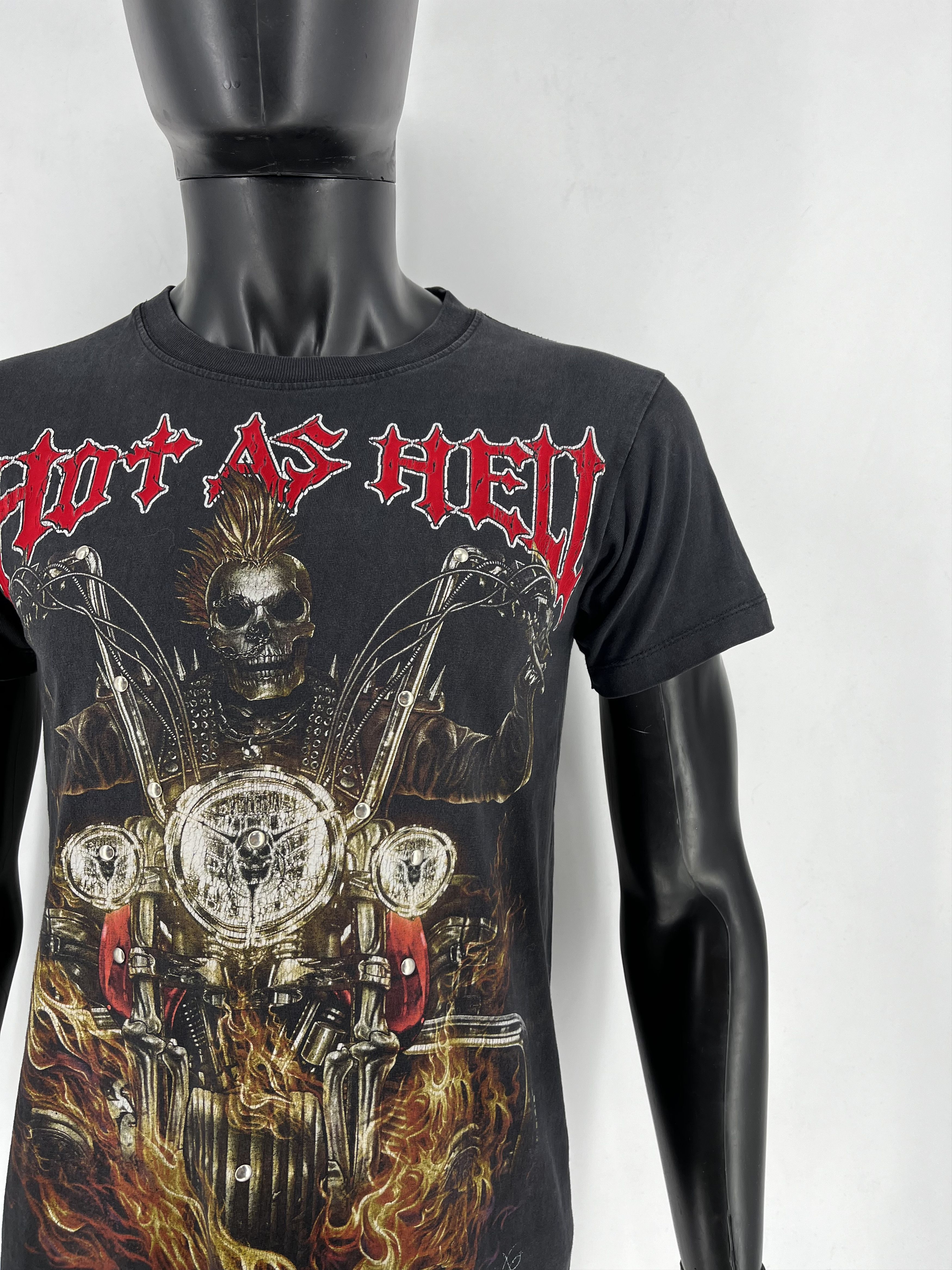 Band Tees Rock Chang Hot as Hell Vintage Skull Ghost Rider Tee Size US S / EU 44-46 / 1 - 7 Thumbnail