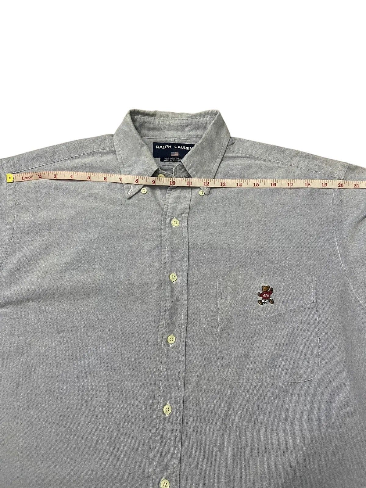 Polo Ralph Lauren Vtg 90s Ralph Lauren Sport "The Big Shirt" Polo Bear Oxford Size US S / EU 44-46 / 1 - 12 Thumbnail