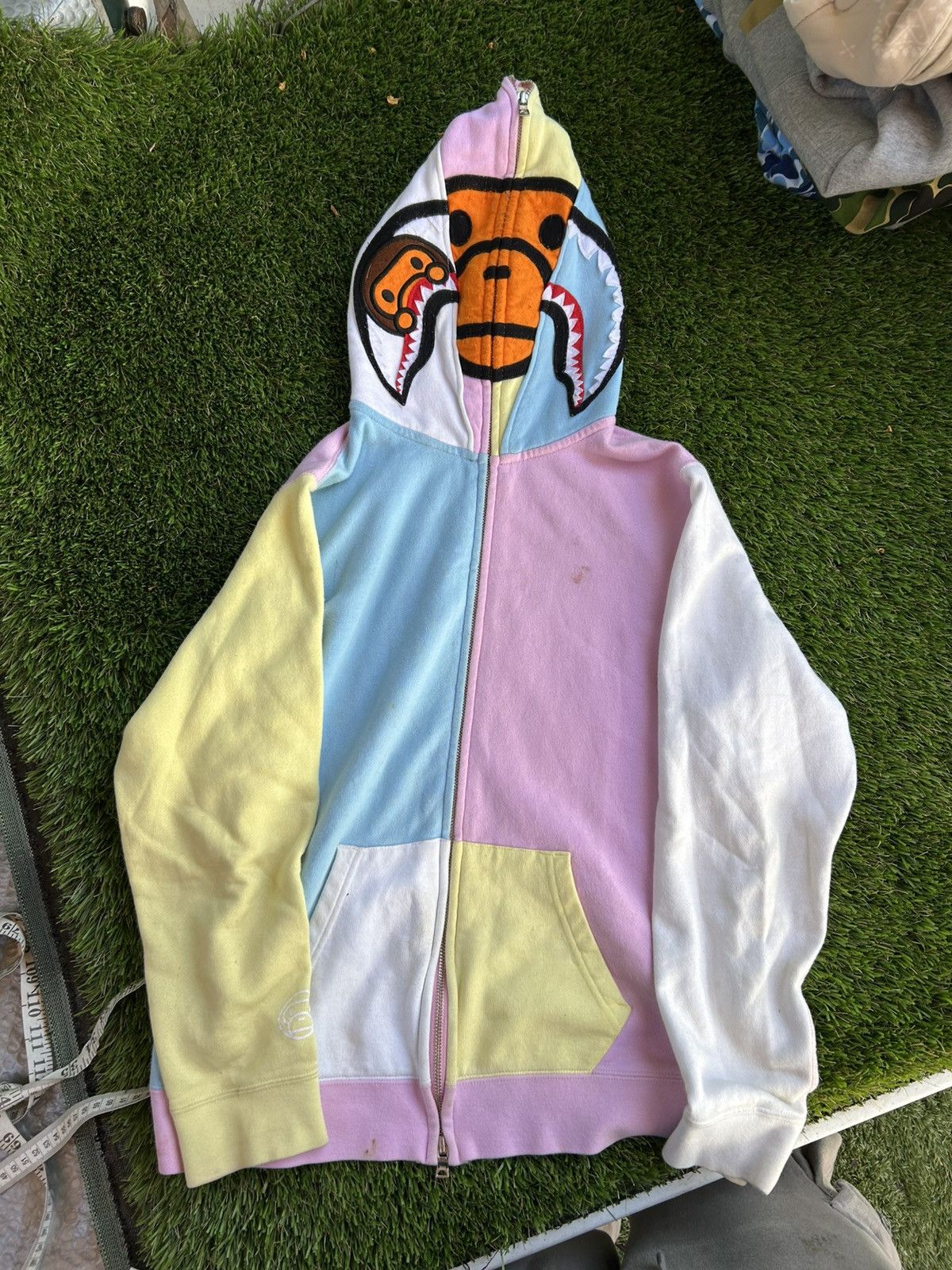 Bape BAPE Baby Milo Double Hood Multi Color Full Zip Hoodie Size S / US 4 / IT 40 - 2 Thumbnail