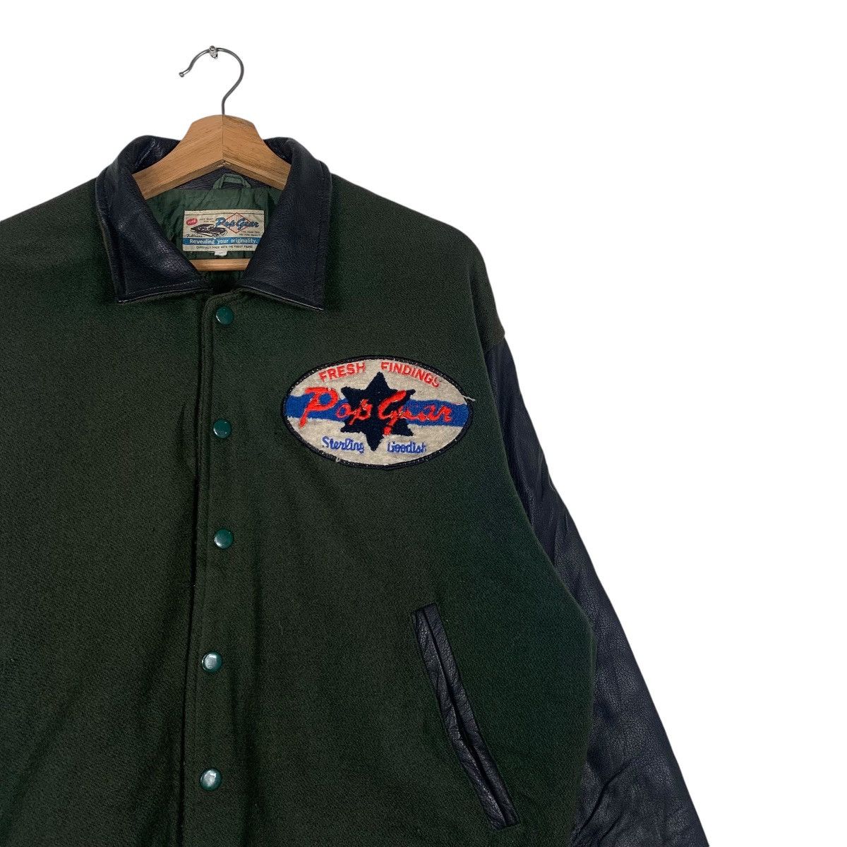 Japanese Brand Vintage Pop Gear Fullness Big Logo Leather Varsity Jacket Size US M / EU 48-50 / 2 - 5 Thumbnail