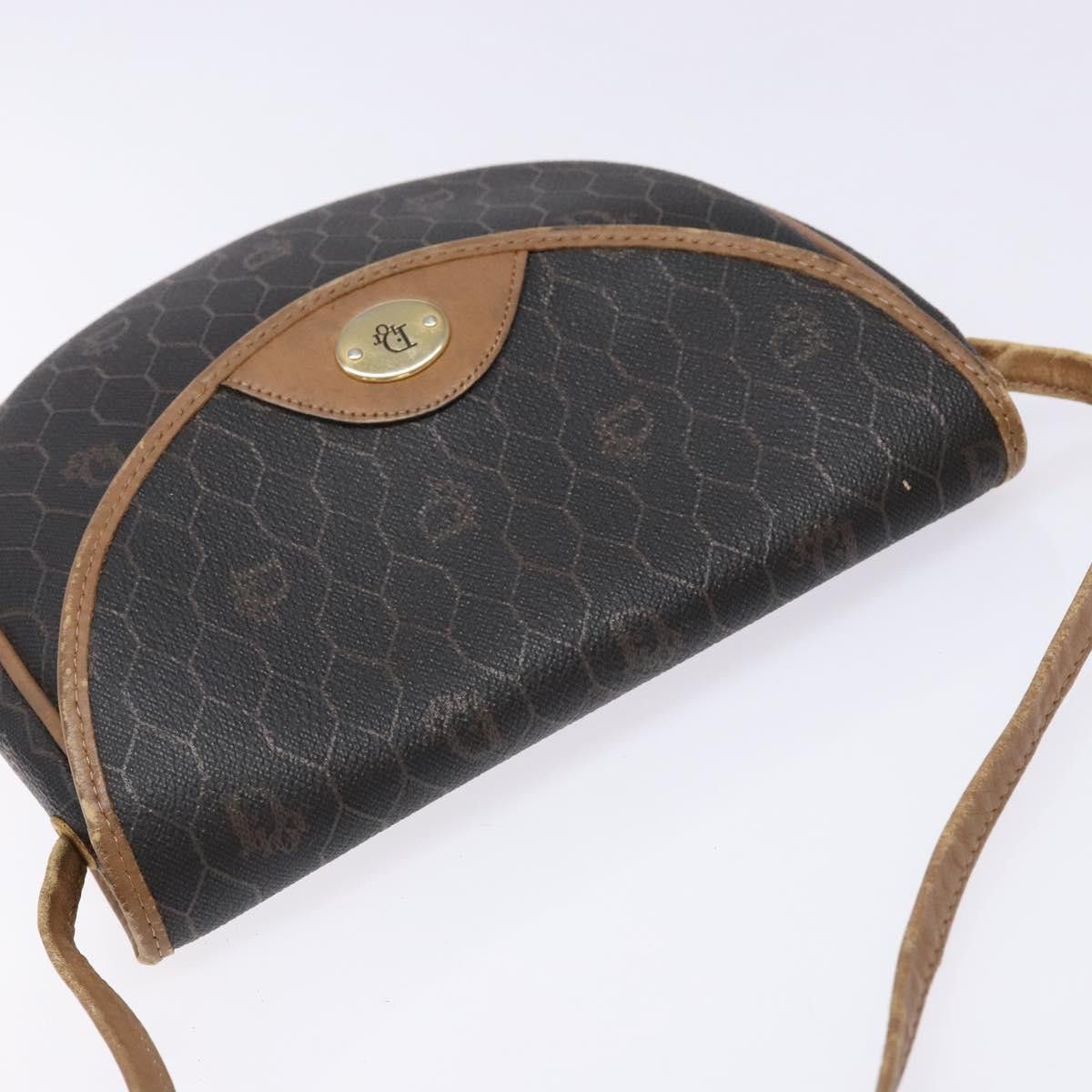Dior DIOR Honeycomb Canvas Shoulder Bag Pvc Black Gold Size ONE SIZE - 6 Thumbnail