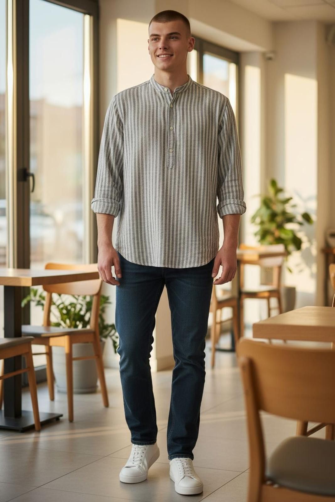 Lucky Brand Lucky Brand Men's Casual Striped Button-Up Shirt Size US M / EU 48-50 / 2 - 2 Thumbnail