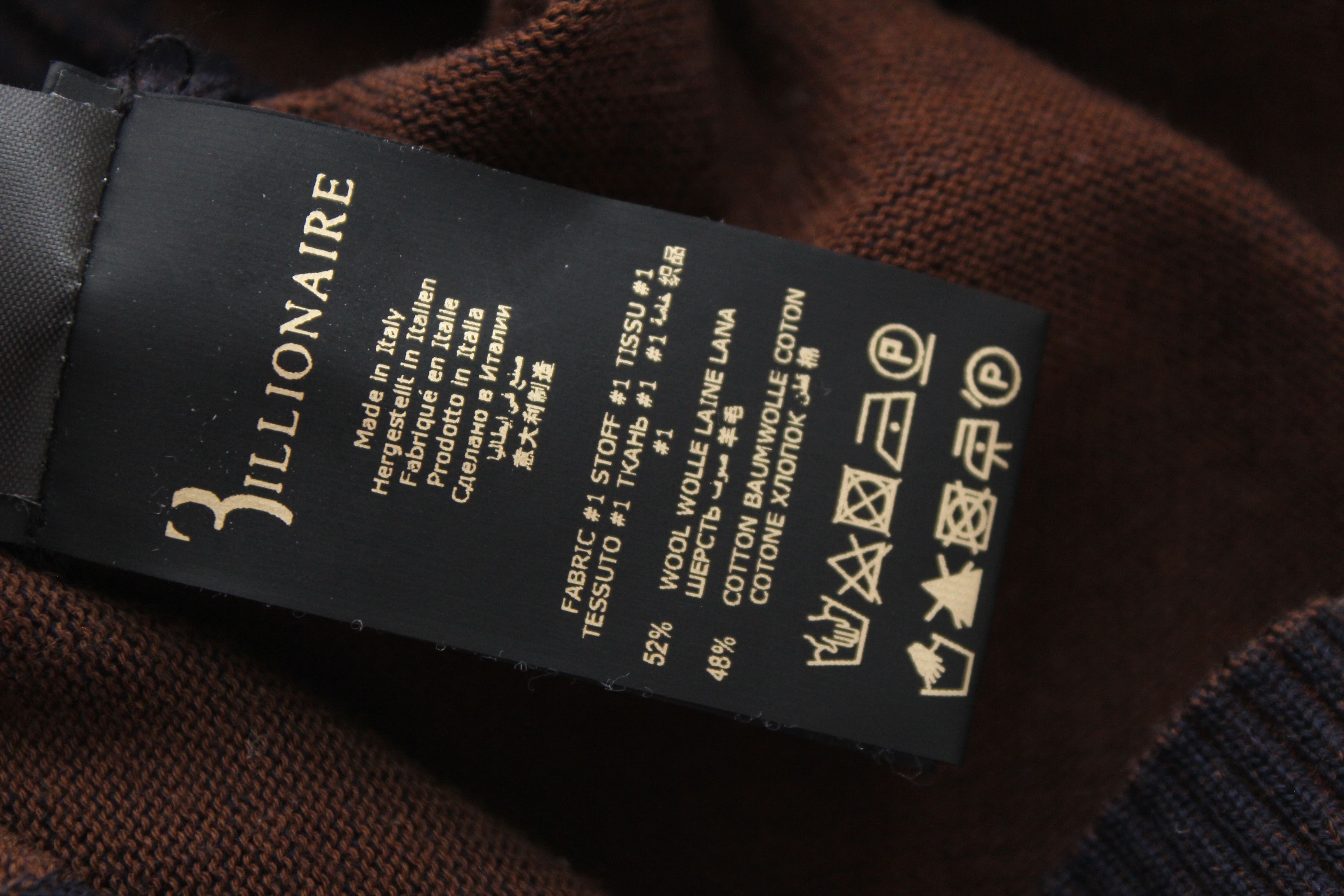 Billionaire Couture Billionaire Couture Italy FW19 Wool Cotton Zip Mock Pullover Size US S / EU 44-46 / 1 - 13 Thumbnail