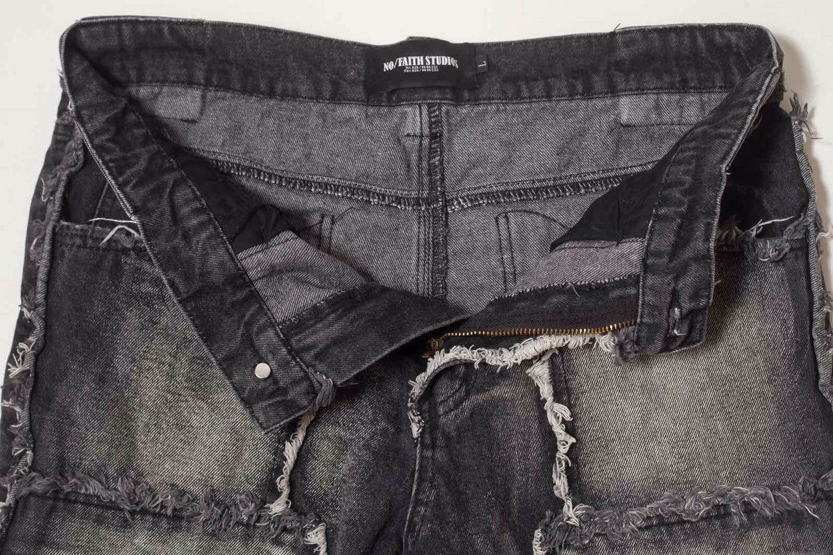 No Faith Studios NO/FAITH STUDIOS Gray Flared Shorts Size US 34 / EU 50 - 6 Thumbnail