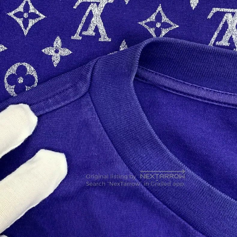 Louis Vuitton Louis Vuitton 22 dark blue logo gradient full-print cotton Size US XL / EU 56 / 4 - 9 Thumbnail