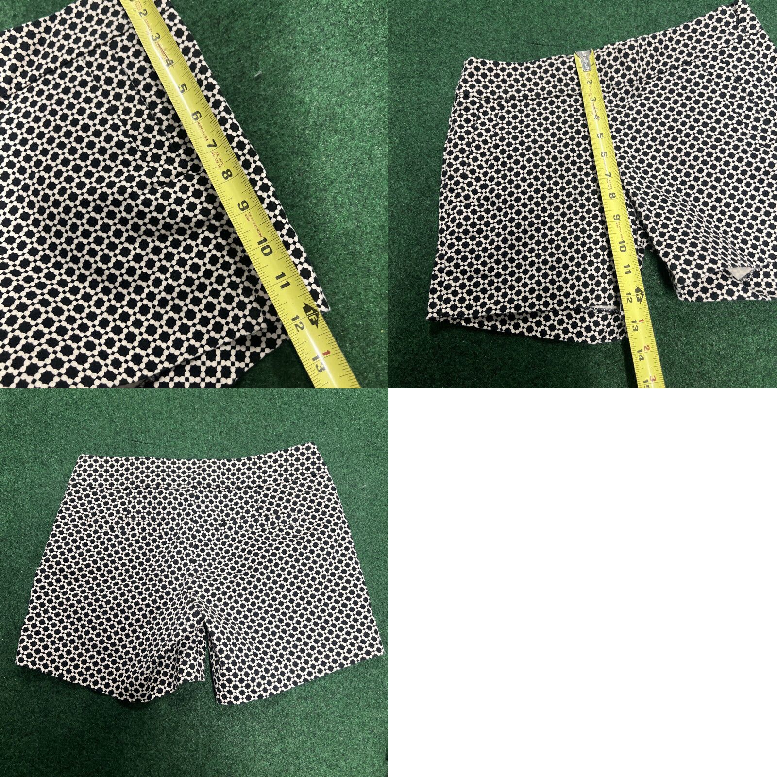 J.Crew J Crew 3" Chino Shorts Black/White Geometric Print Stretch Women's Size 0 Size 25" / US 0 / IT 36 - 8 Thumbnail