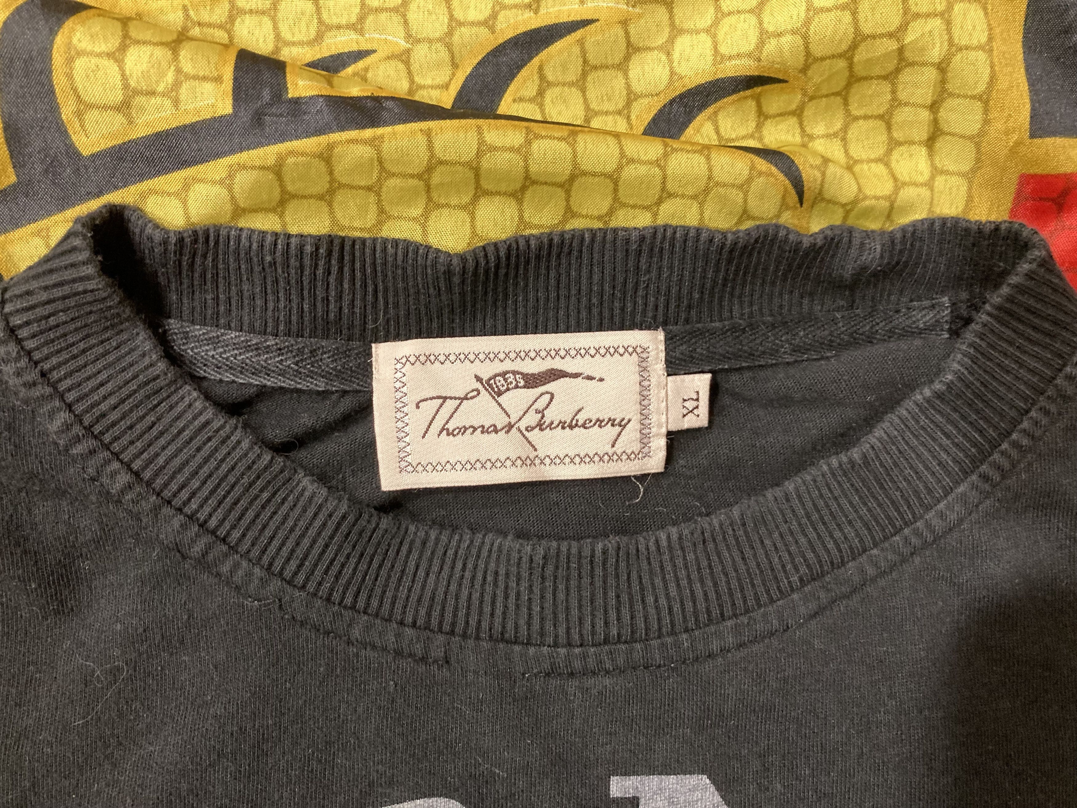 Burberry Vintage Thomas Burberry Ball Big Logo T Shirt Size US XL / EU 56 / 4 - 3 Thumbnail