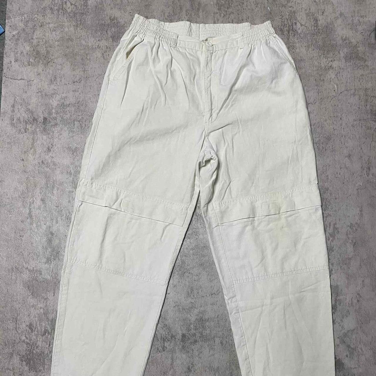 Other Cream and white vintage 90s baggy cargo pants cargo Size 32" / US 10 / IT 46 - 1 Thumbnail