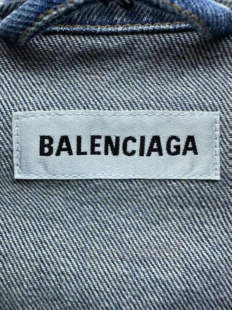 Balenciaga Balenciaga Collared Denim Jacket Size XXS / US 00 / IT 34 - 3 Thumbnail