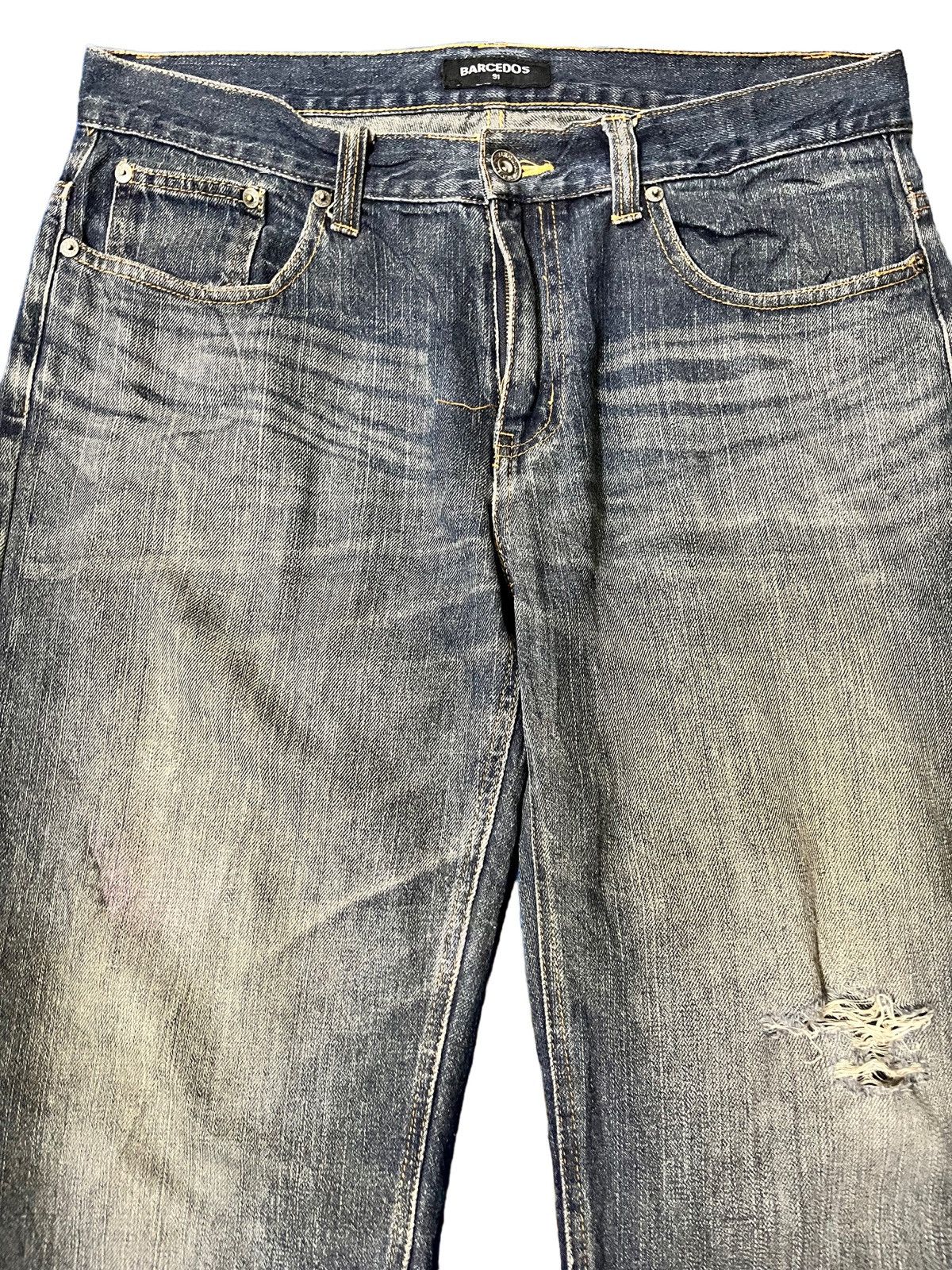 Japanese Brand Vintage Barcedos Distressed Denim Size US 35 - 2 Thumbnail
