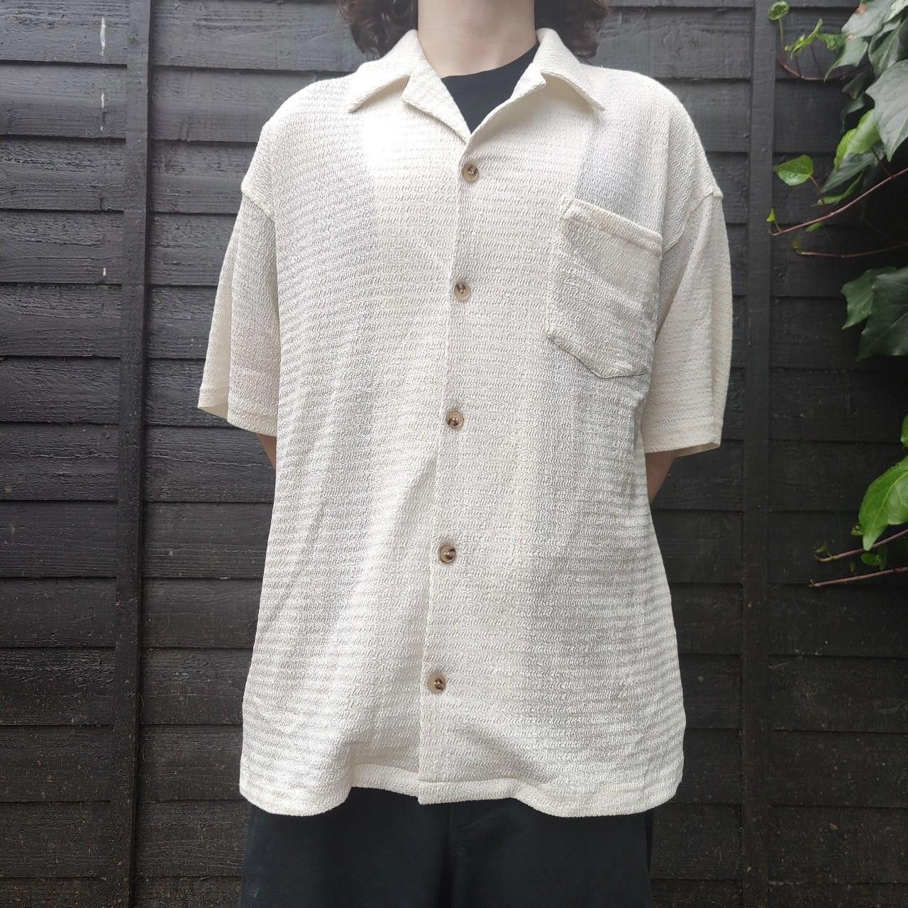 Other Japanese White Textured Ripple Shirt Size US M / EU 48-50 / 2 - 1 Thumbnail