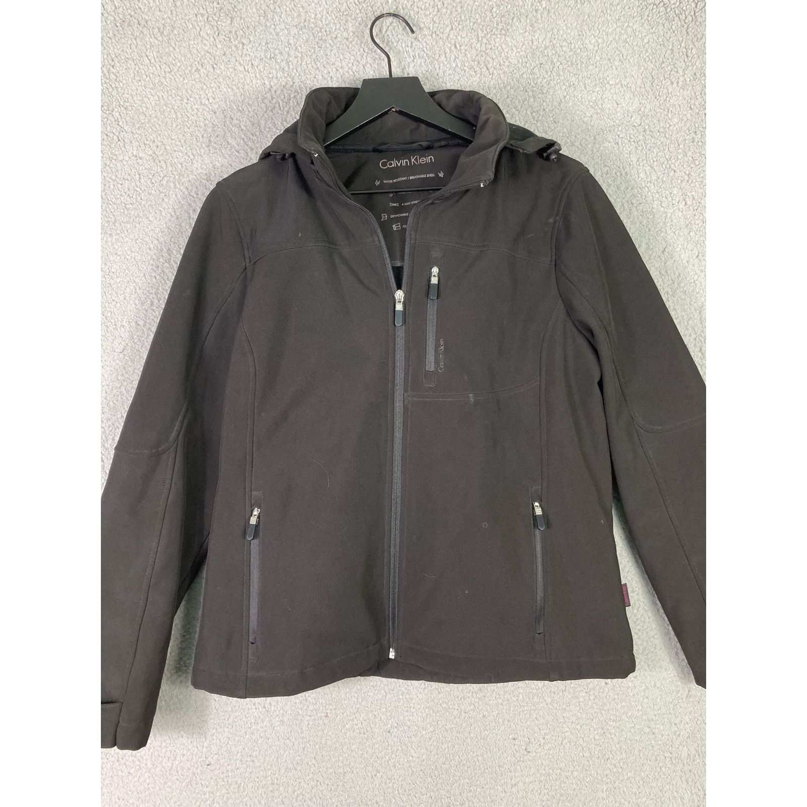 Calvin Klein Calvin Klein Womens M Black Full Zip Jacket Cold Weather Size M / US 6-8 / IT 42-44 - 6 Thumbnail
