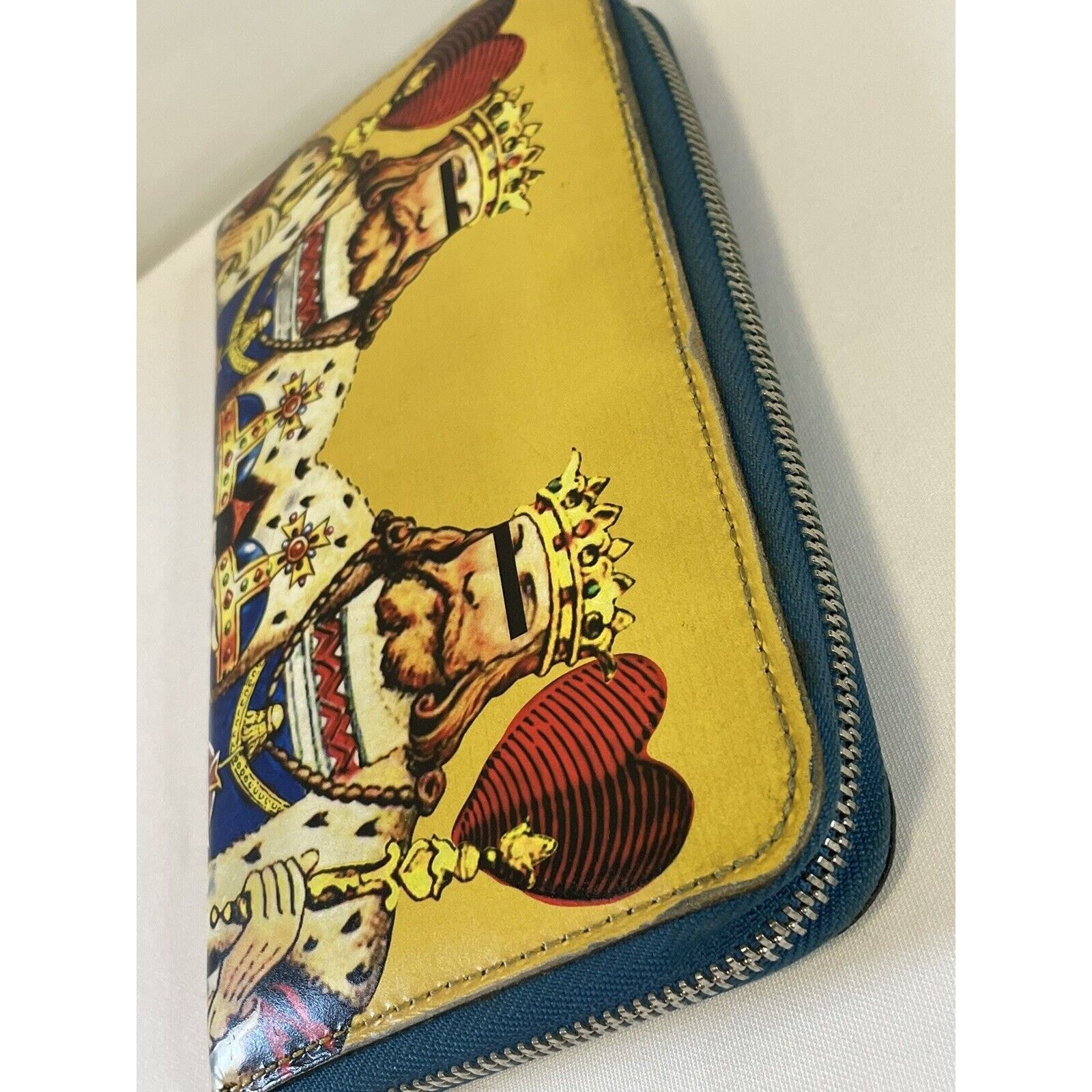 Undercover SS16 Undercover Evil Clown King Print Leather Zip Up Wallet Size ONE SIZE - 3 Thumbnail