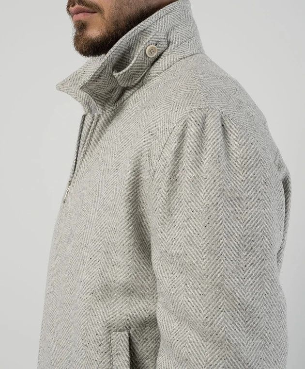 Brunello Cucinelli o1w1db10326 Jacket With Wool in Grey Size US L / EU 52-54 / 3 - 5 Thumbnail